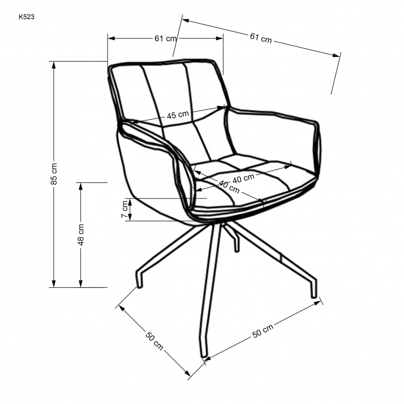 K523 Židle Popelový / Černý židle k523 - Popelový / Černý
