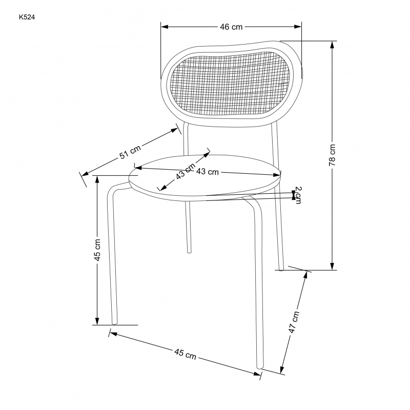 K524 Židle Popelový židle k524 - Popelový