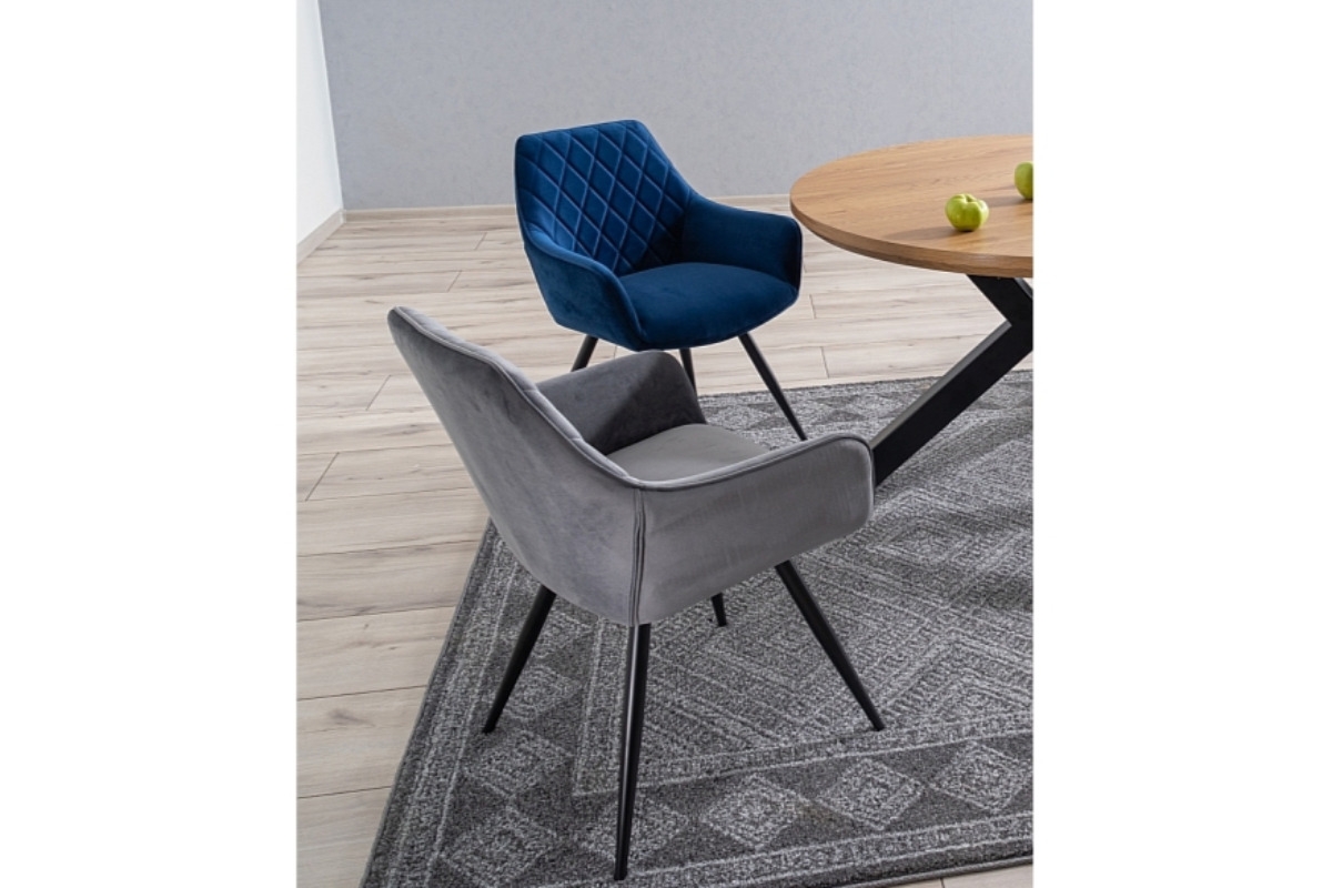 Stolička Linea Velvet - šedý bluvel 14 / Čierny Stolička Linea Velvet - šedý bluvel 14 / Čierny - wytrzymale Stôličky