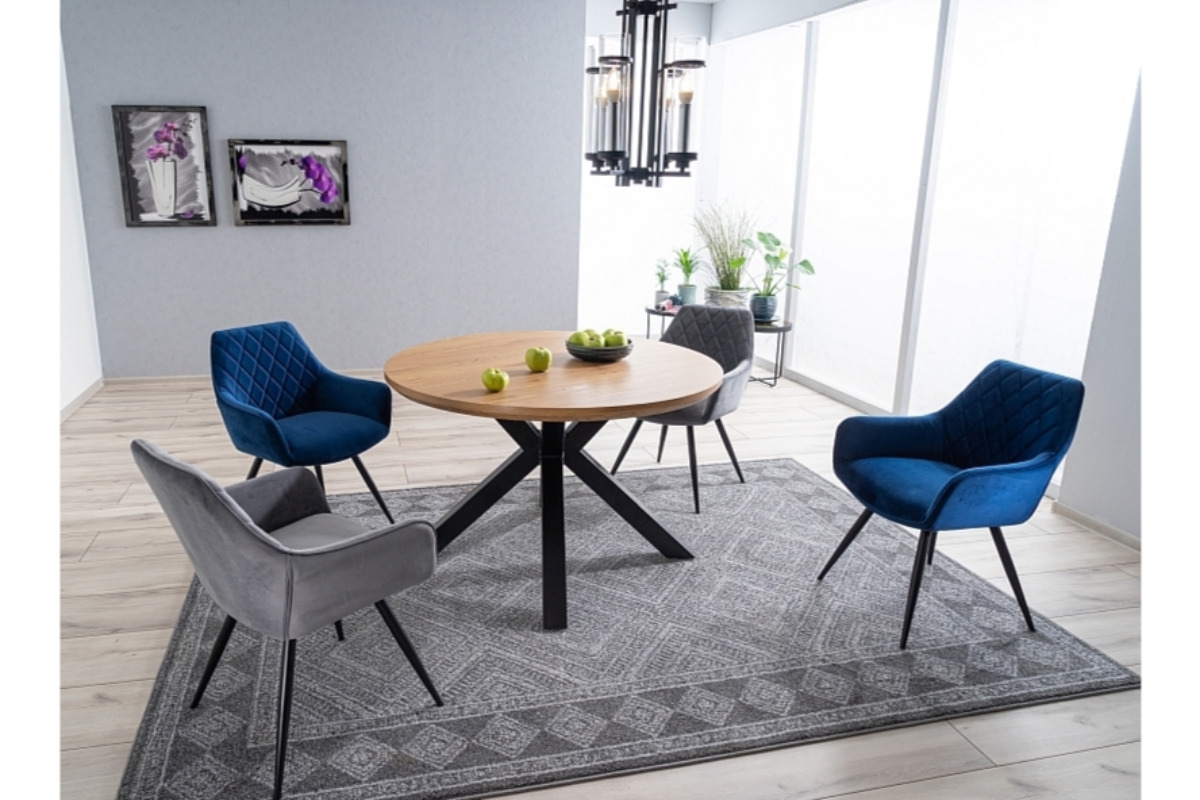 Stolička Linea Velvet - šedý bluvel 14 / Čierny Stolička Linea Velvet - šedý bluvel 14 / Čierny - krzesla i stôl Ritmo