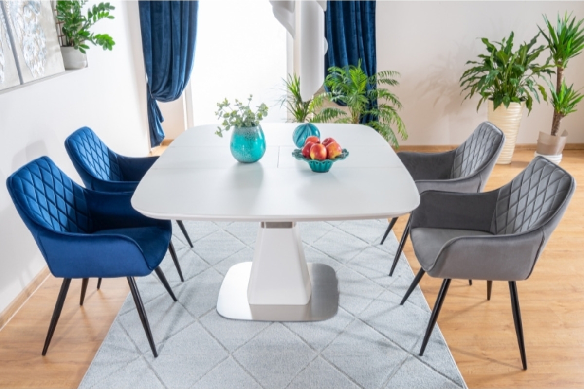 Stolička Linea Velvet - šedý bluvel 14 / Čierny Stolička Linea Velvet - šedý bluvel 14 / Čierny