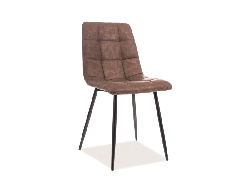 Židle LOOK Černá Konstrukce/hnědá eko-kůže  krzesLo look Černý stelaZ/brAzowa ekoskOra 