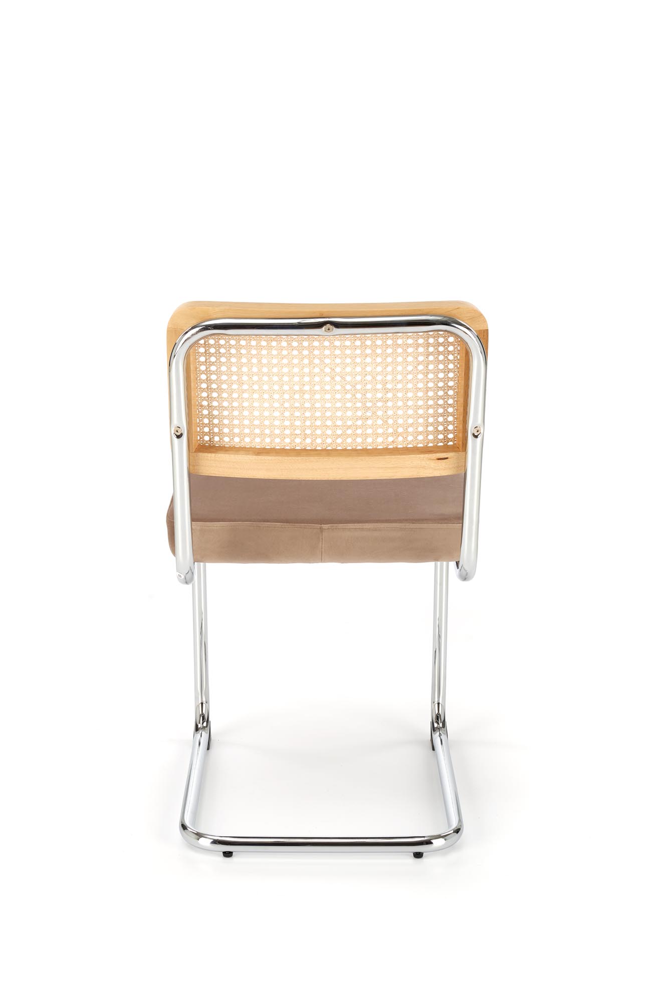 Scaun K504 bej / natur scaune metalowe cu scaun tapițat k504 - bej / natural