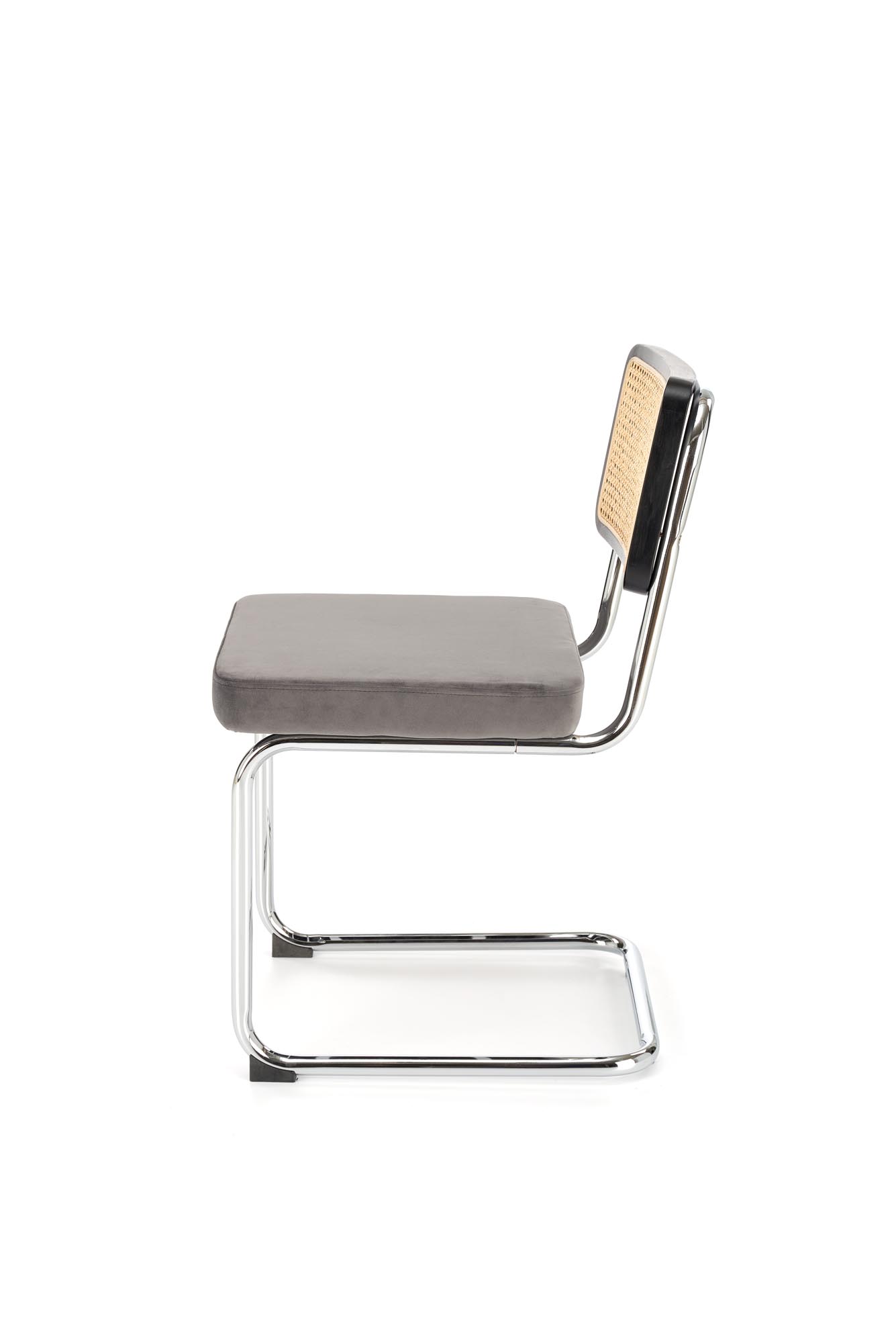 K504 Židle Popelový / Černý židle ocelové s čalouněným sedákem k504 - Popelový / Černý