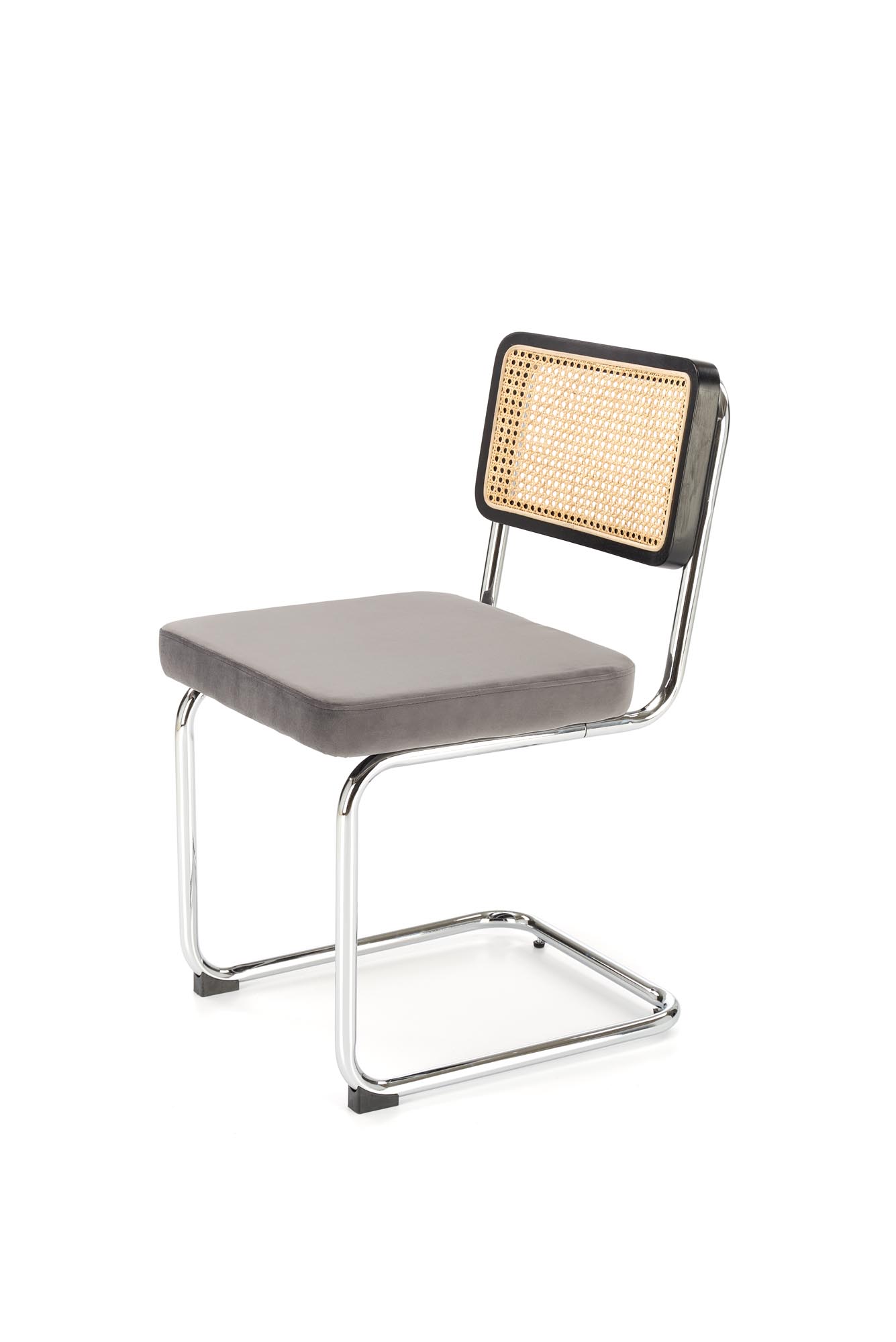 Jedálenská stolička K504 - sivá / čierna Stolička kovové z tapicerowanym siedziskiem k504 - Popolový / Čierny