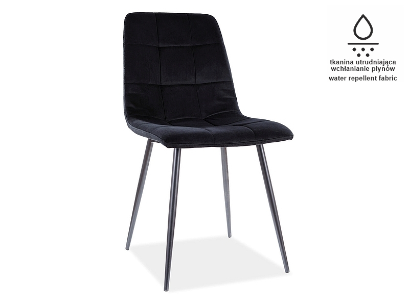 Židle MILA MATT VELVET 99 Černá Konstrukce / Černý krzesLo mila matt velvet 99 Černý stelaZ / Černý