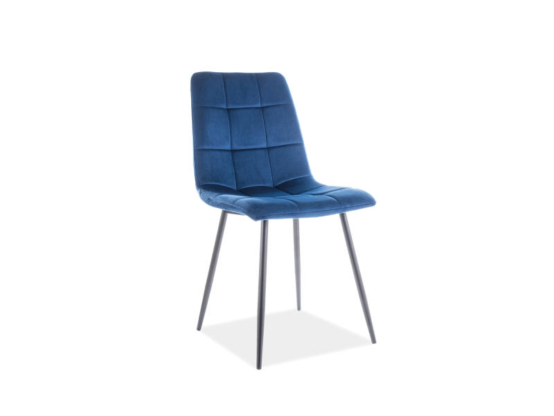 Židle MILA VELVET Černý Konstrukce/Tmavě modrý BLUVEL 86  židle mila velvet Černý konstrukce/tmavě modrý bluvel 86