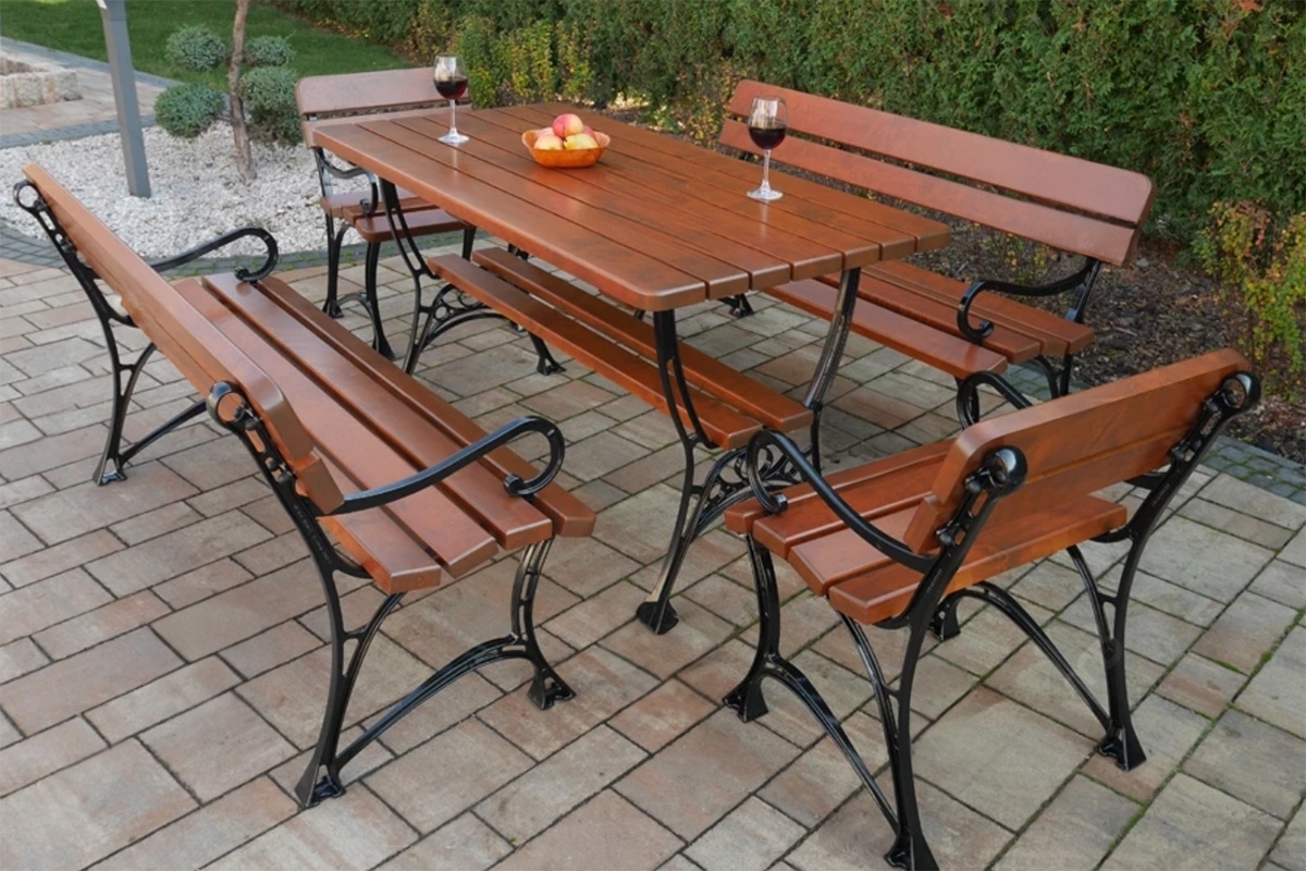 Záhradná stolička Kráľ s lakťovými opierkami - cyprus Stolička ogrodowe Krolewskie z podlokietnikami - cyprys