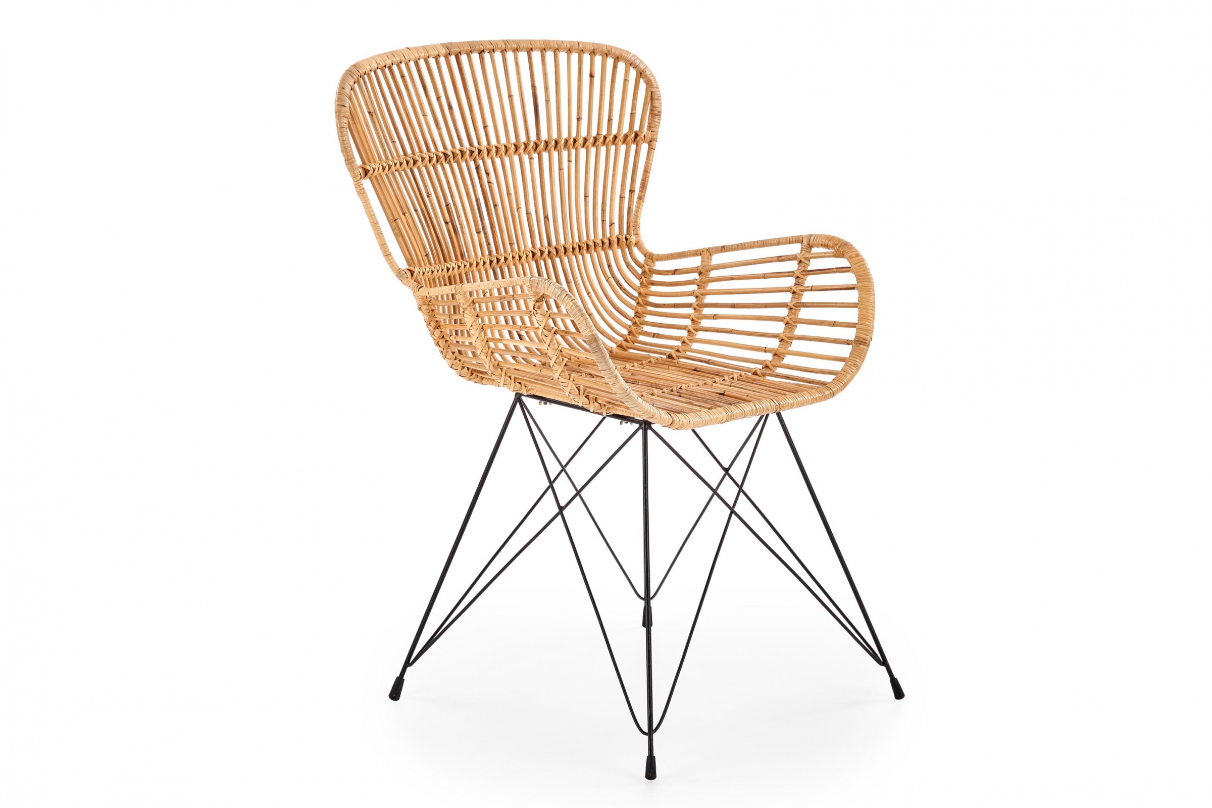 Ratanová židle K335 - přírodní / černé kovové nohy židle rattanowe K335 z metalowymi nogami - přírodní / černé Nohy