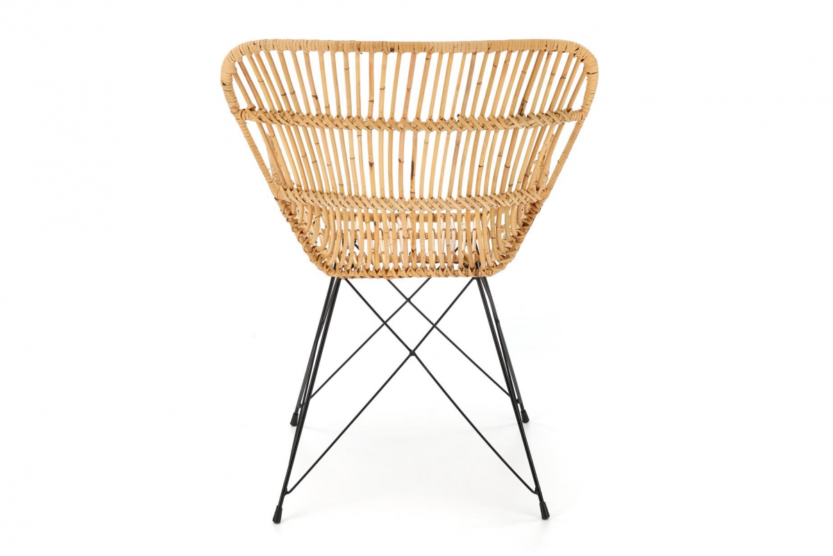 Ratanová židle K335 - přírodní / černé kovové nohy židle rattanowe K335 z metalowymi nogami - přírodní / černé Nohy