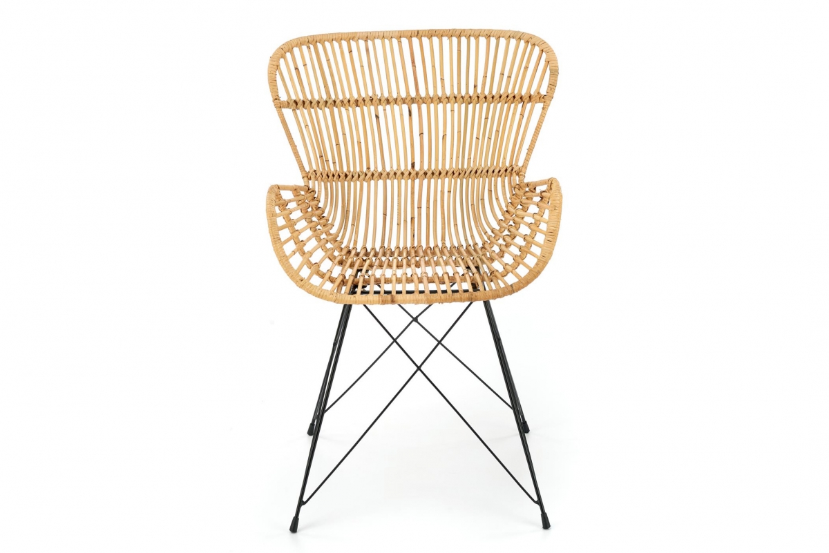 Ratanová židle K335 - přírodní / černé kovové nohy židle rattanowe K335 z metalowymi nogami - přírodní / černé Nohy