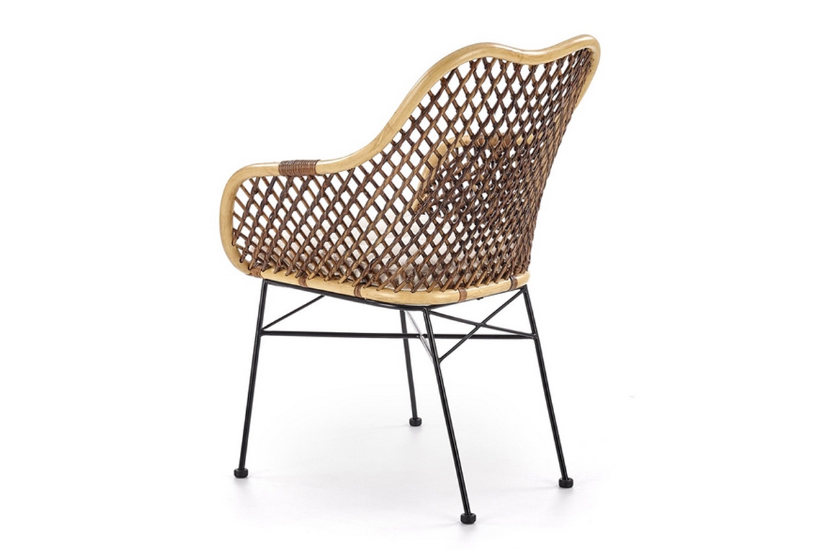 Ratanová židle K336 - přírodní / kovové nohy židle rattanowe K336 z metalowymi nogami - přírodní