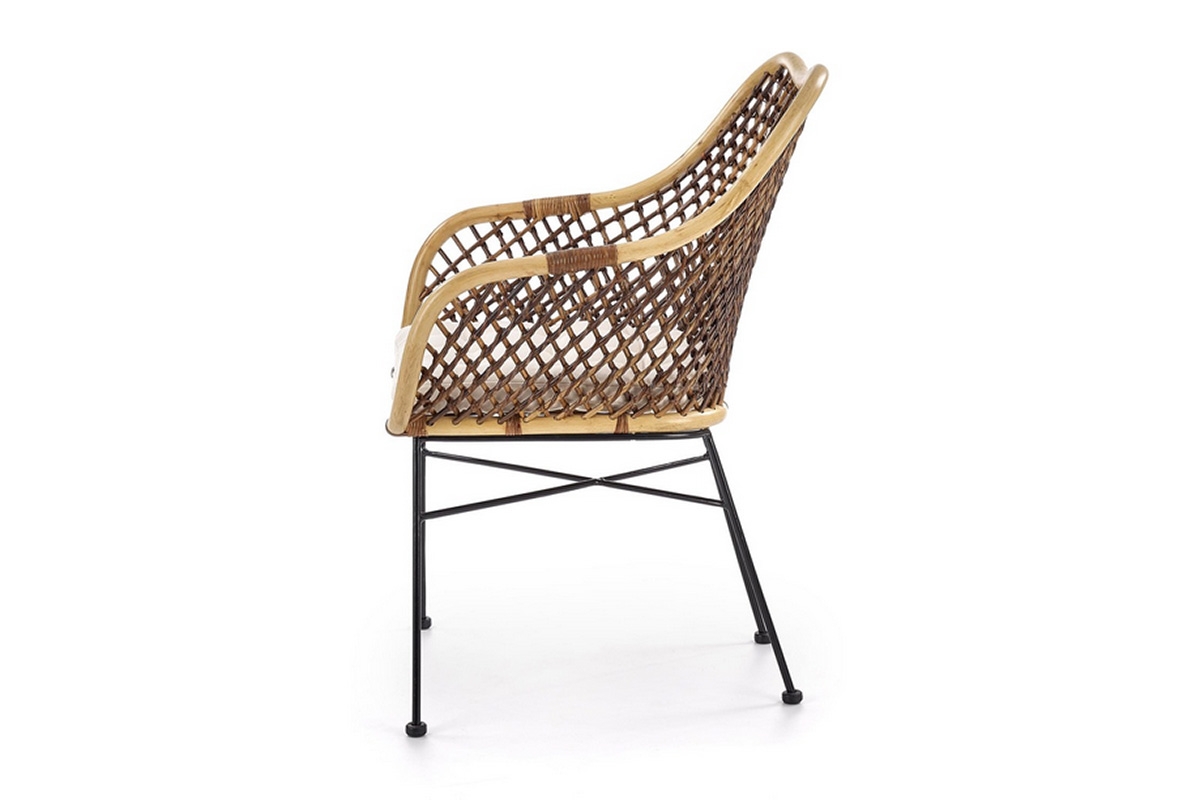 Ratanová židle K336 - přírodní / kovové nohy židle rattanowe K336 z metalowymi nogami - přírodní