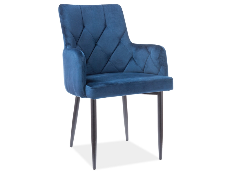 Židle RICARDO VELVET tmavě modrá BLUVEL86  krzesLo ricardo velvet tmavě modrý bluvel86 