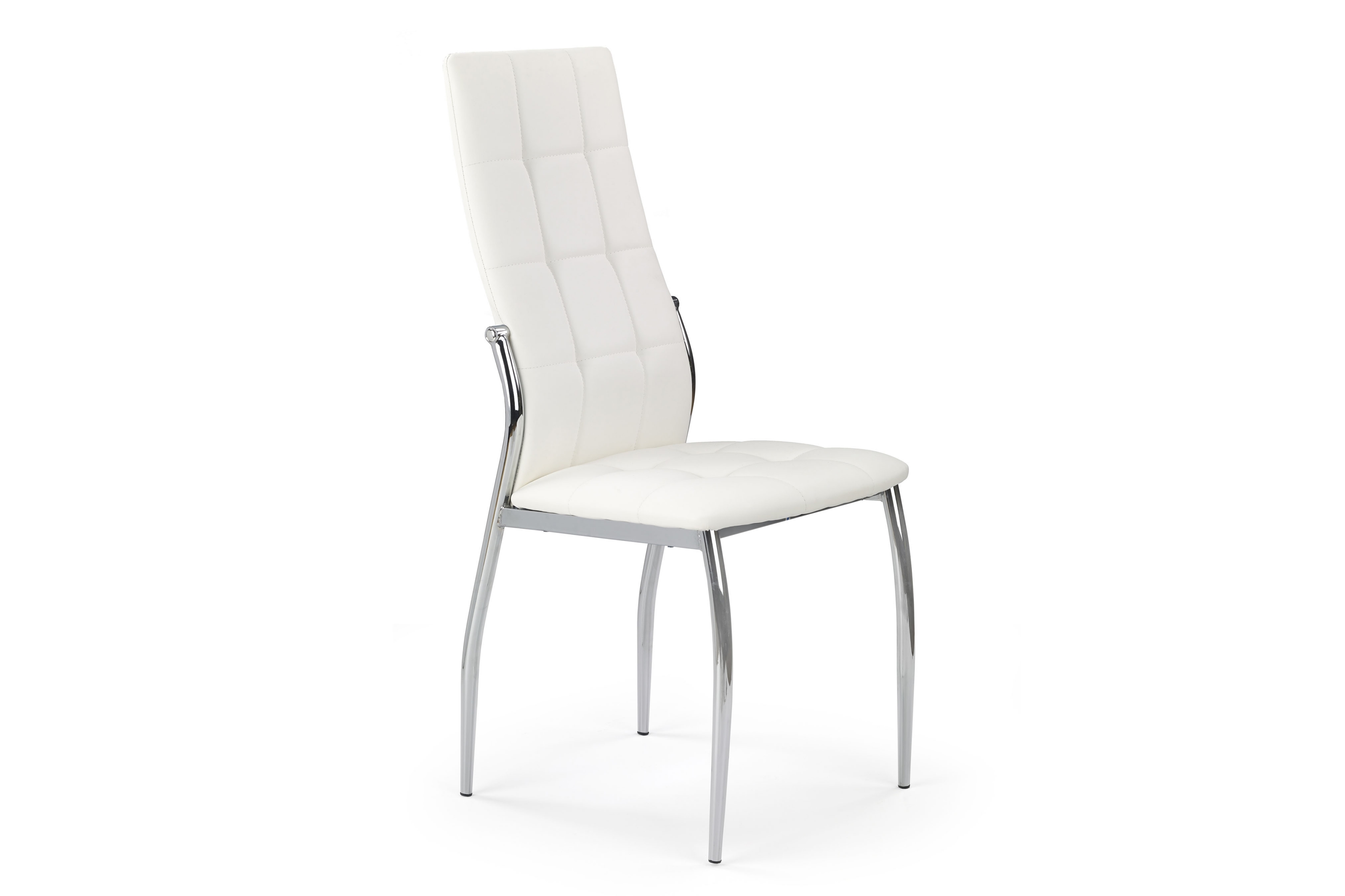 Čalouněná židle K209 - bílá ekokůže židle čalouněné K209 z metalowymi nogami - bílá