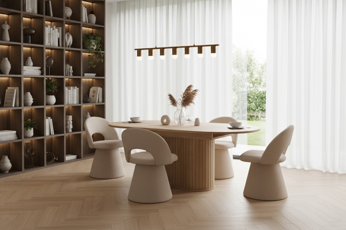 Čalouněná židle Aveliro skořepinová - béžová bouclé Catch Me 02 židle čalouněné Aveliro kubelkowe - béžová boucla Catch Me 02