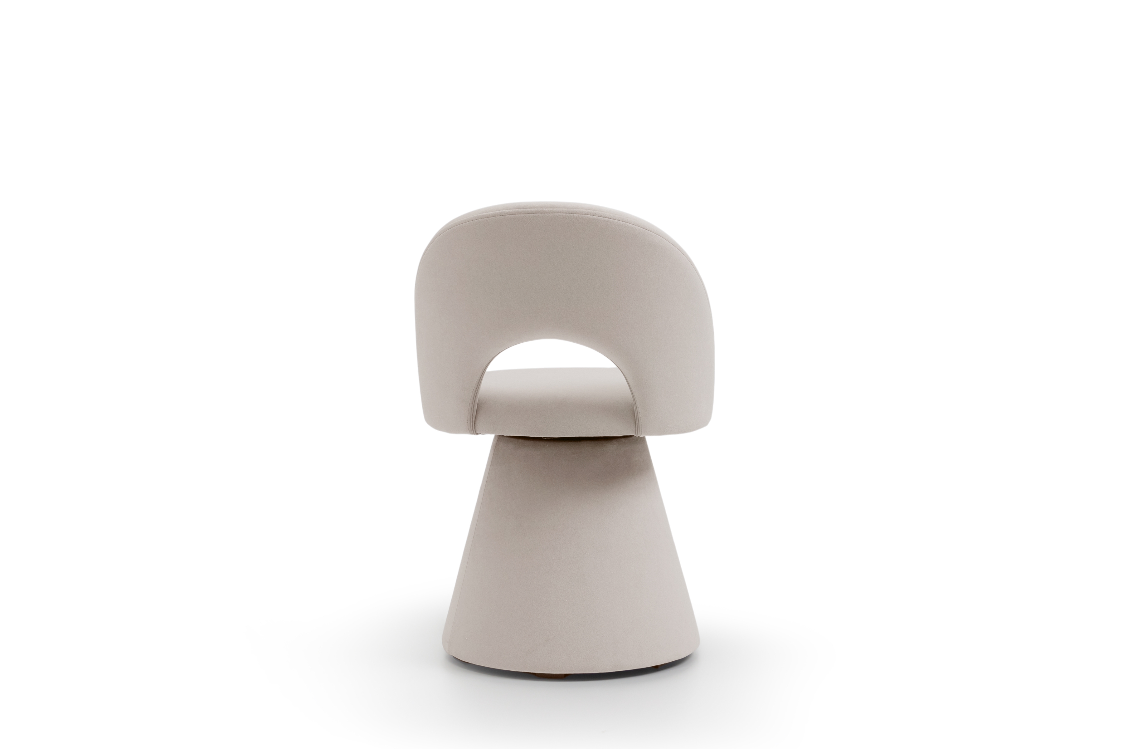 Čalouněná jídelní židle Aveliro s křesílkovým sedákem - béžový hydrofobní samet Salvador 1 židle čalouněné Aveliro kubelkowe - bezowe hydrofobowe Salvador 1 