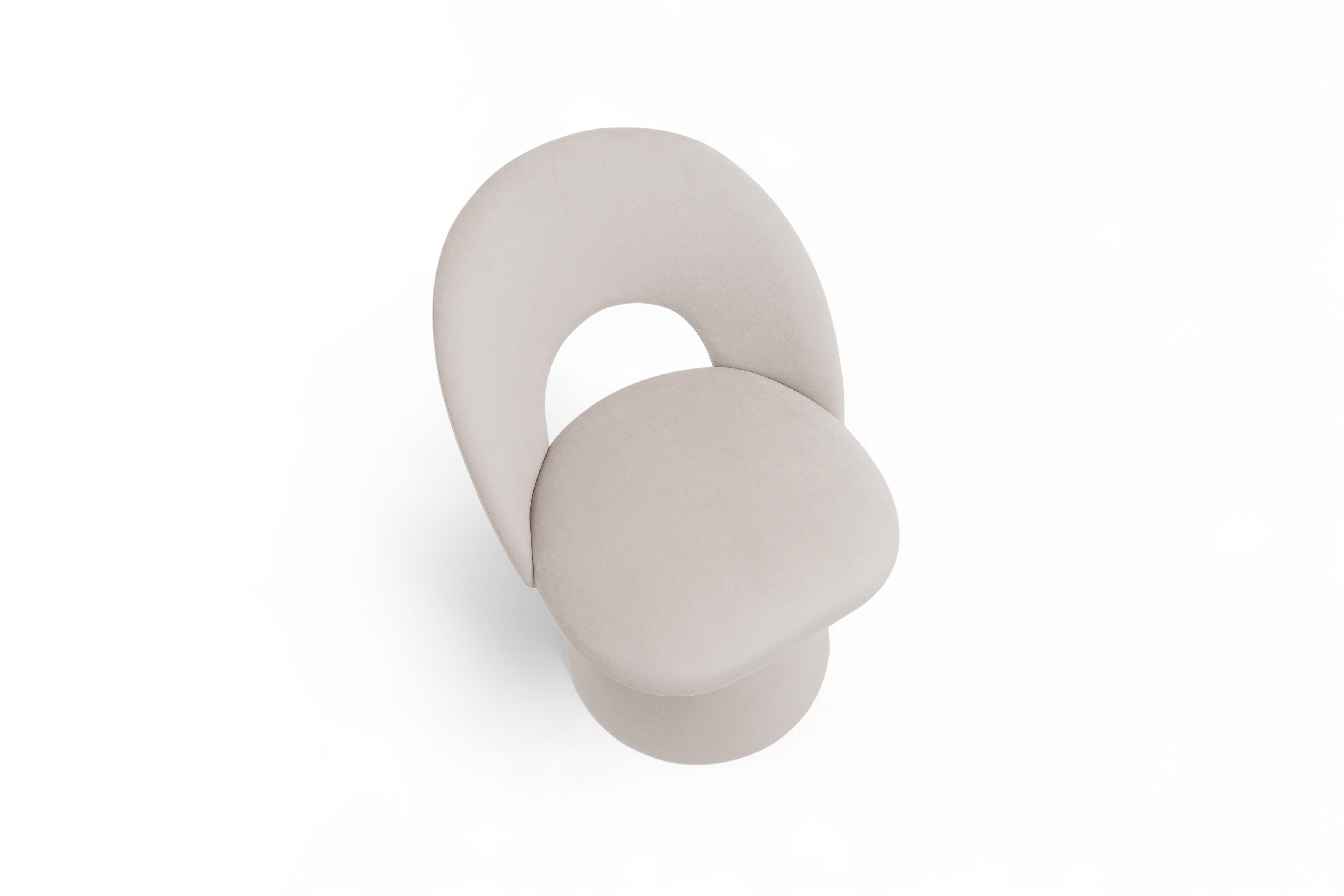 Čalouněná jídelní židle Aveliro s křesílkovým sedákem - béžový hydrofobní samet Salvador 1 židle čalouněné Aveliro kubelkowe - bezowe hydrofobowe Salvador 1 