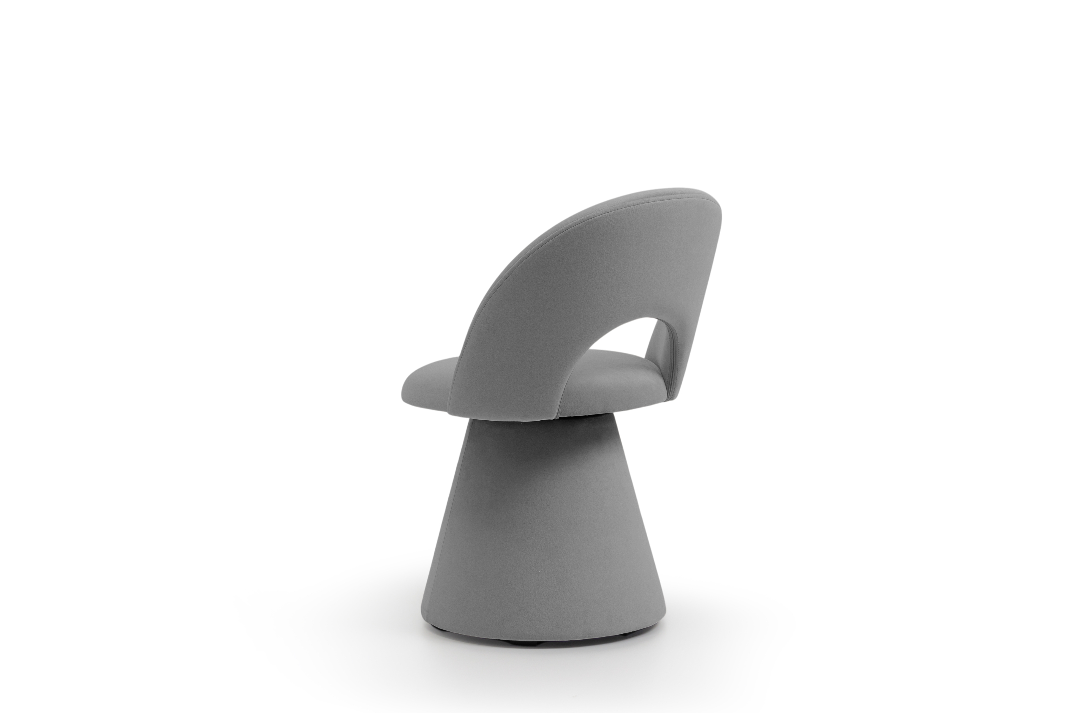 Čalouněná jídelní židle Aveliro s područkami - šedý hydrofobní samet Salvador 17 židle čalouněné Aveliro kubelkowe - šedá samet hydrofobní  Salvador 17