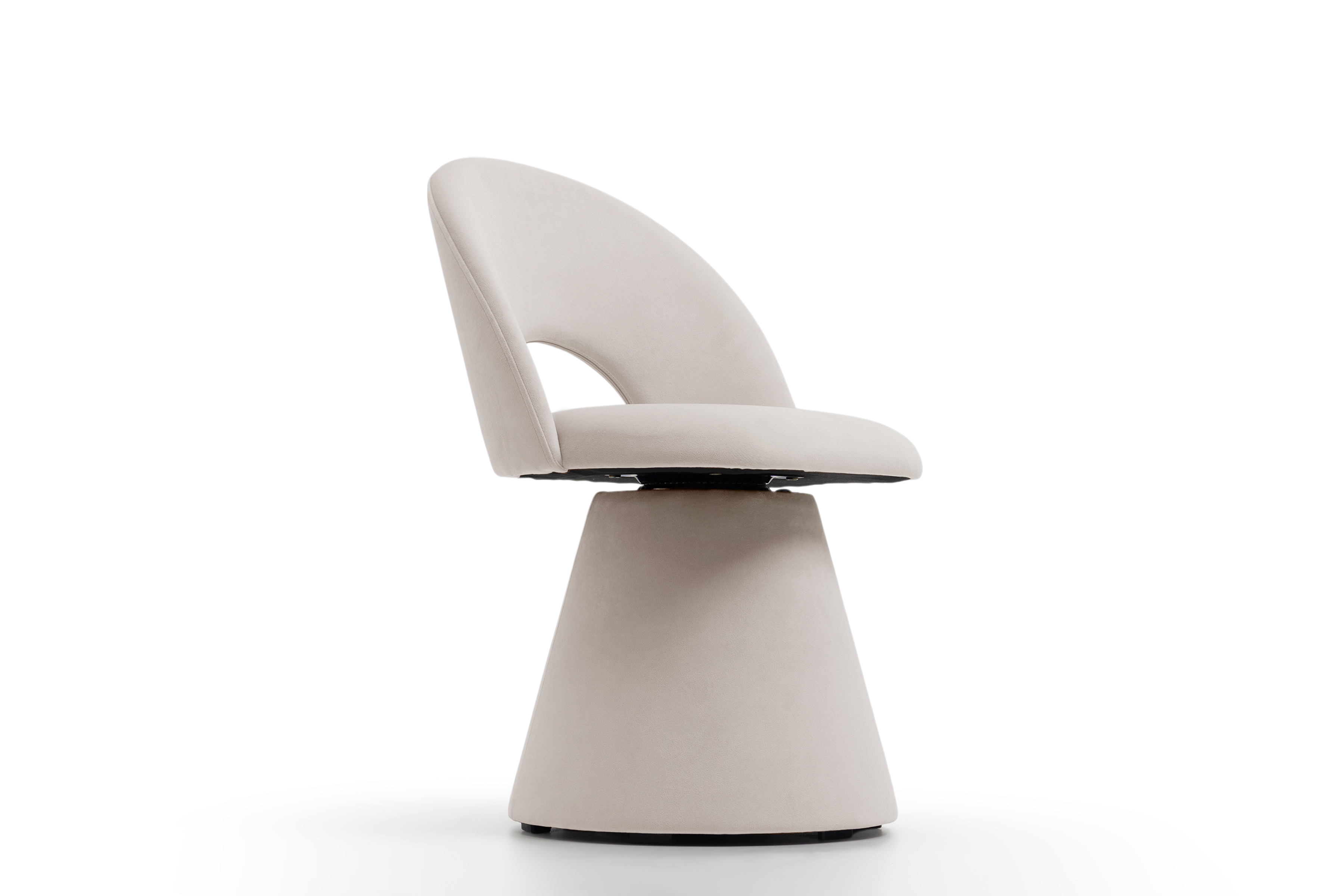 Čalouněná otočná skořepinová židle Aveliro Spin - béžový hydrofobní samet Salvador 1 židle čalouněné Aveliro Spin kubelkowe obrotowe - béžová samet hydrofobní  Salvador 1