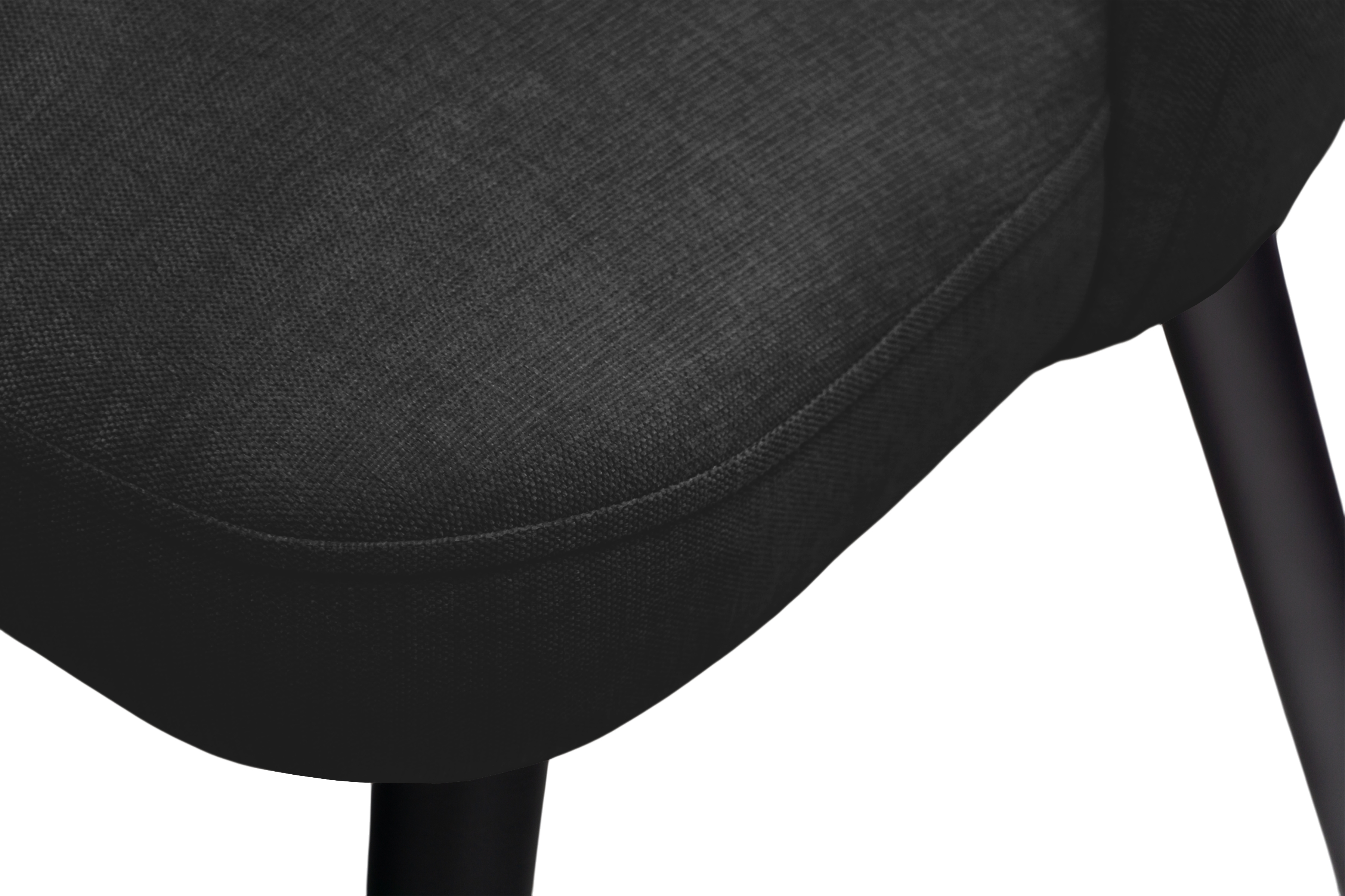 Čalúnená stolička Azarro 2 - čierny šenil Wind 99 / čierne nohy Stolička čalúnená Azarro 2 -  Čierny šenil Wind 99 / čierny nožičky