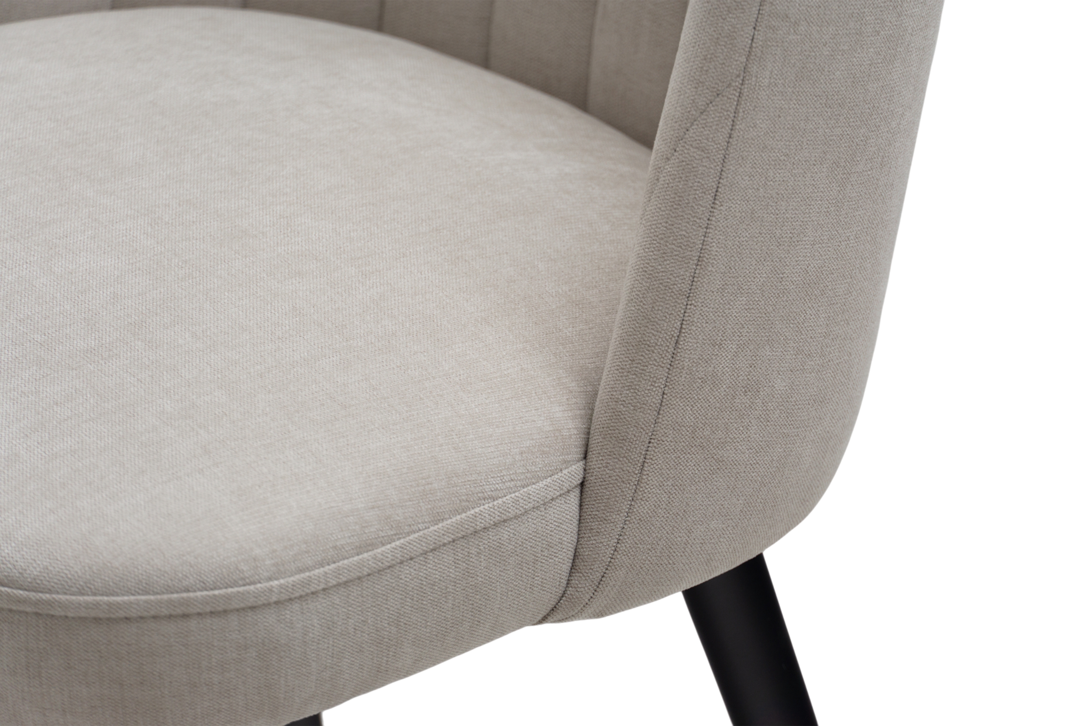 Čalúnená stolička Azarro 2 - svetlosivý šenil Wind 05 / čierne nohy Stolička čalúnená Azarro 2 - svetlý šedý šenil Wind 05 / čierny nožičky