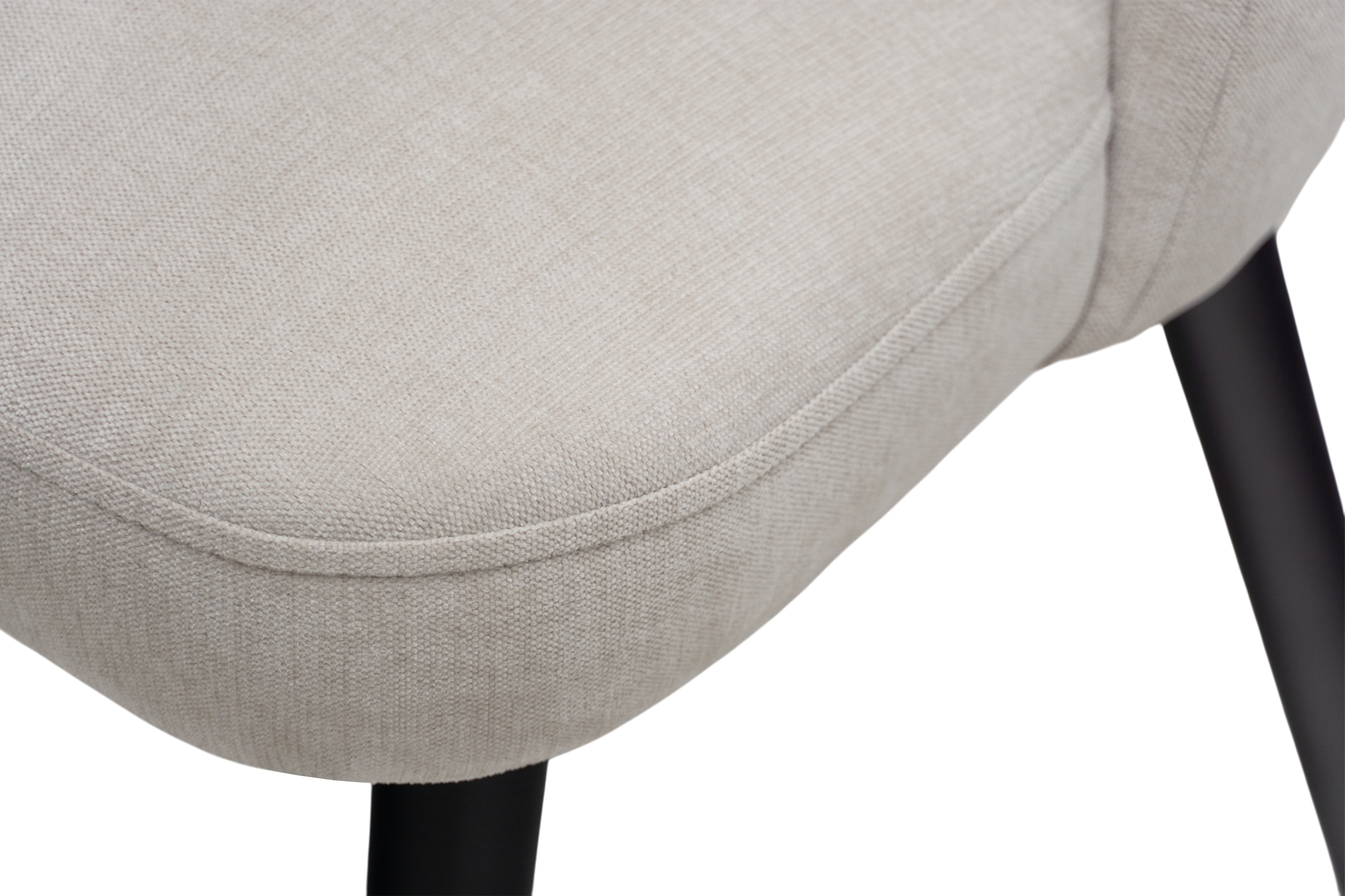 Čalúnená stolička Azarro 2 - svetlosivý šenil Wind 05 / čierne nohy Stolička čalúnená Azarro 2 - svetlý šedý šenil Wind 05 / čierny nožičky