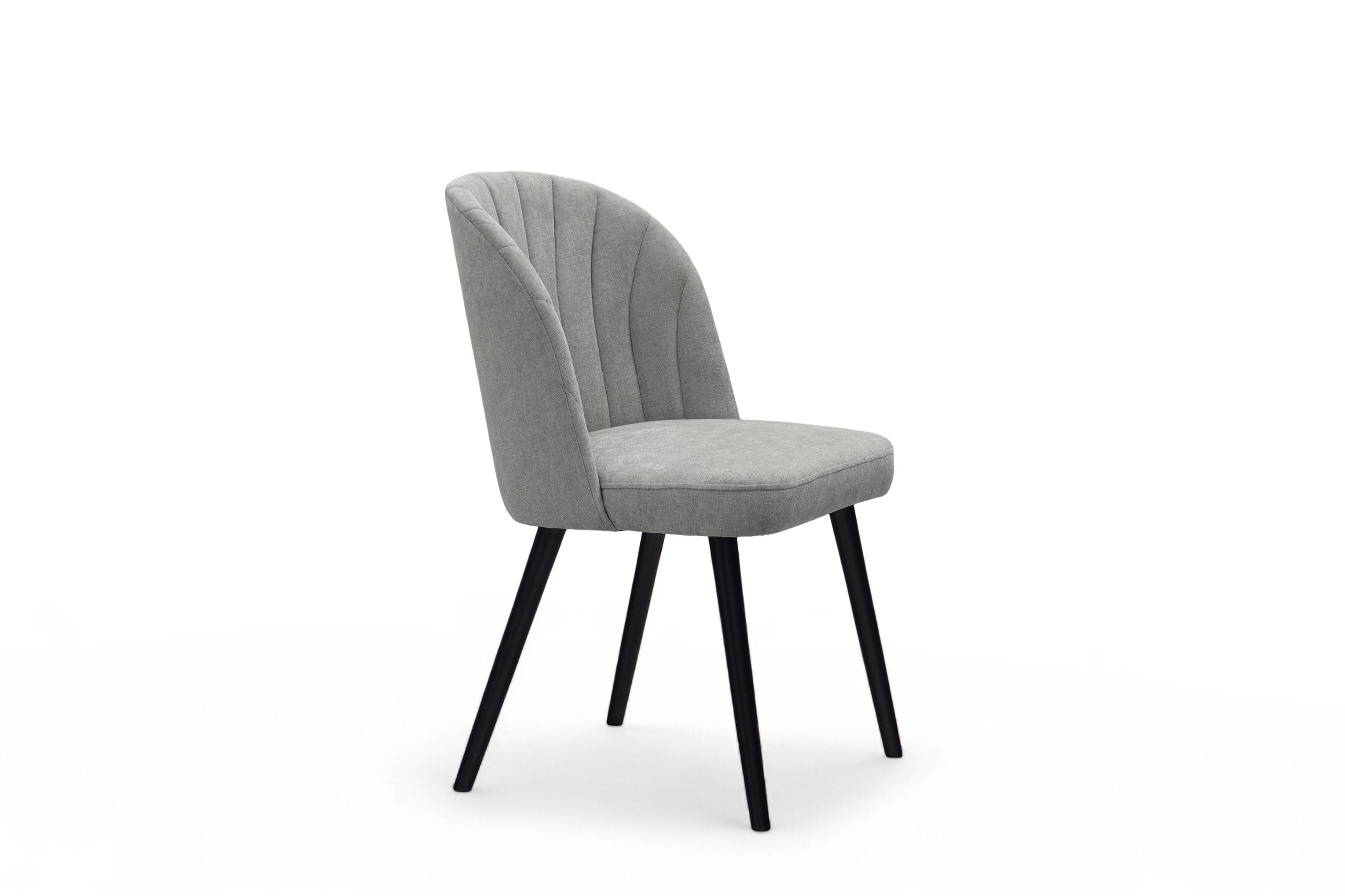 Čalúnená stolička Azarro 2 - sivý šenil Wind 90 / čierne nohy Stolička čalúnená Azarro 2 - šedý šenil Wind 90 / čierny nožičky