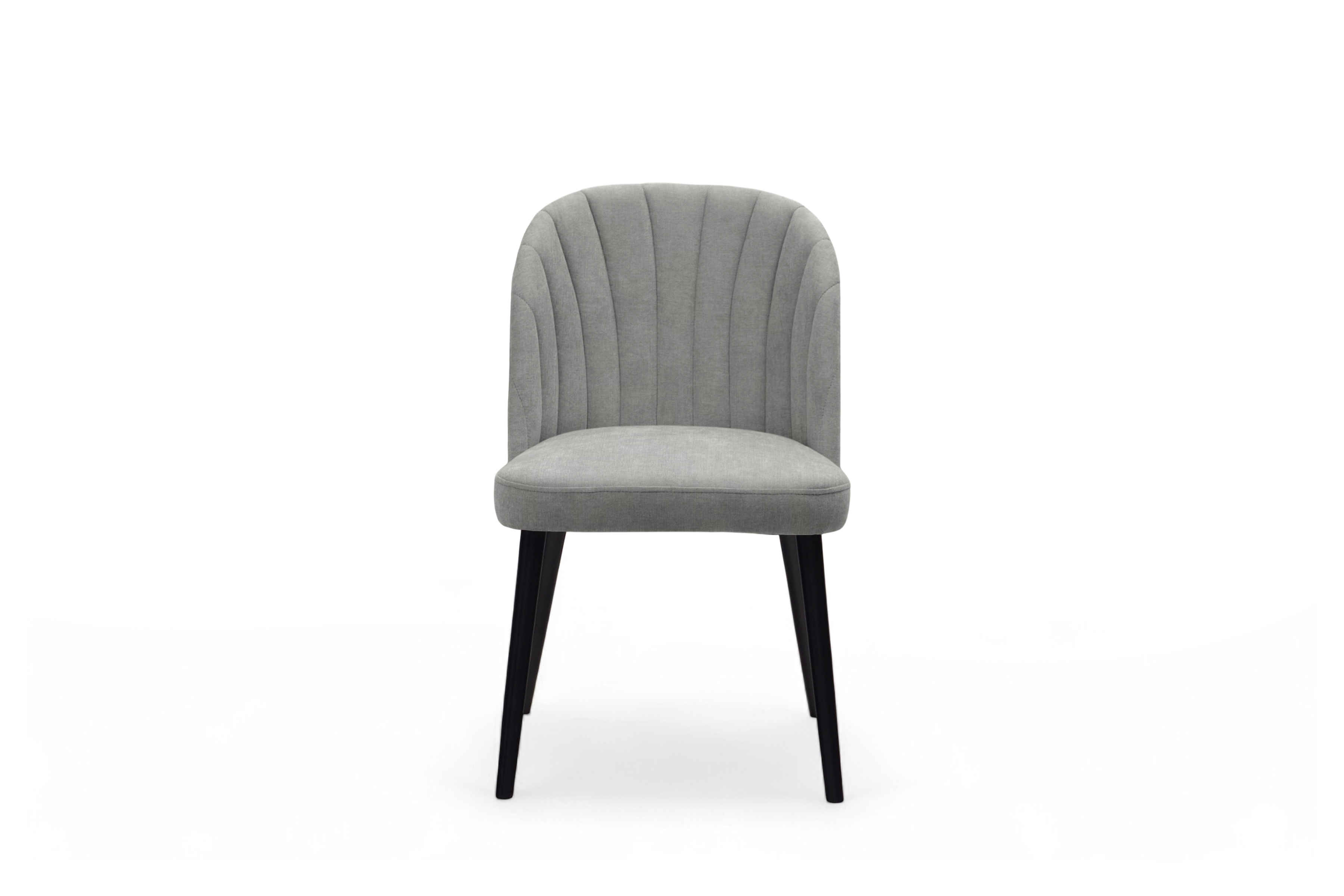 Čalúnená stolička Azarro 2 - sivý šenil Wind 90 / čierne nohy Stolička čalúnená Azarro 2 - šedý šenil Wind 90 / čierny nožičky