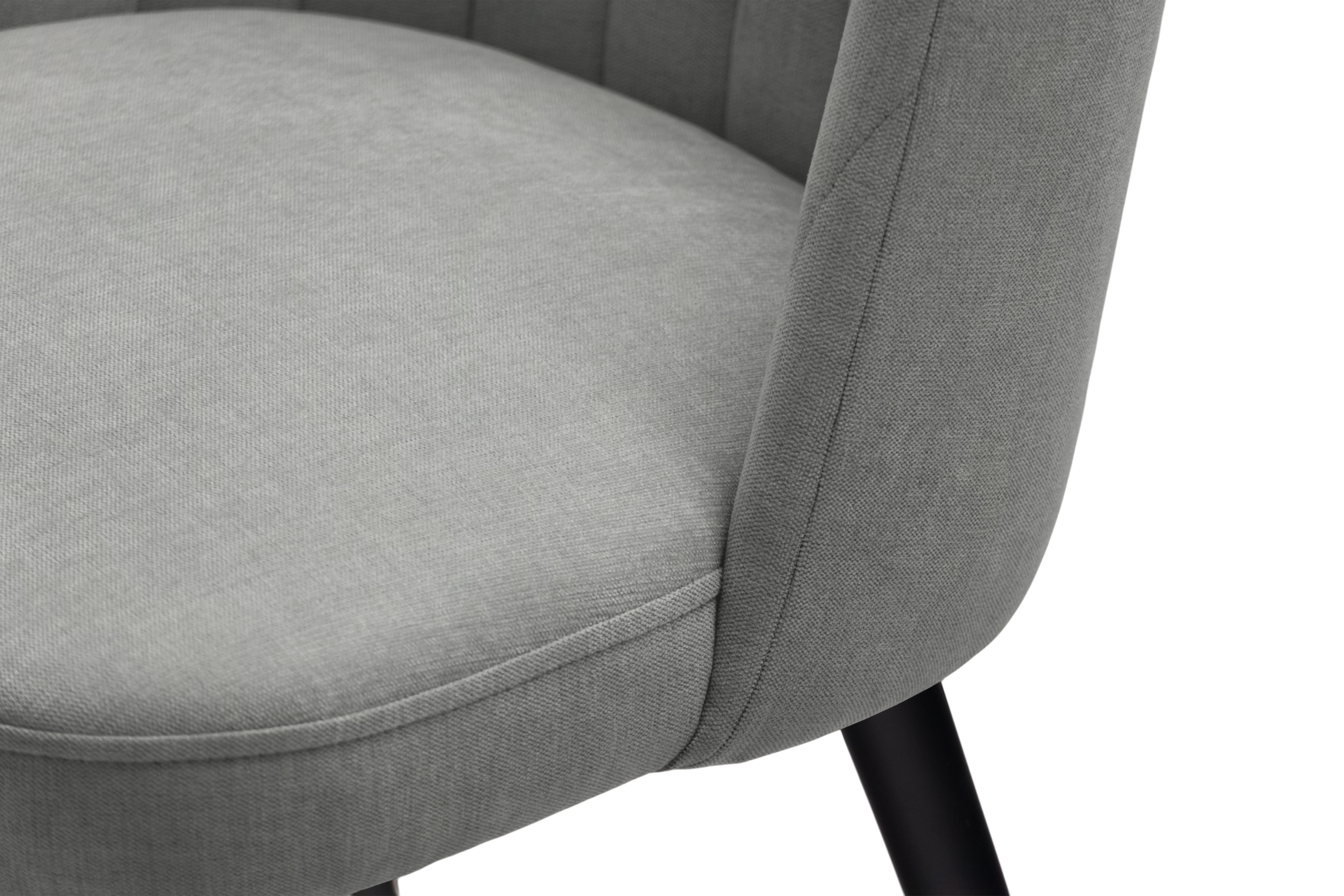 Čalúnená stolička Azarro 2 - sivý šenil Wind 90 / čierne nohy Stolička čalúnená Azarro 2 - šedý šenil Wind 90 / čierny nožičky