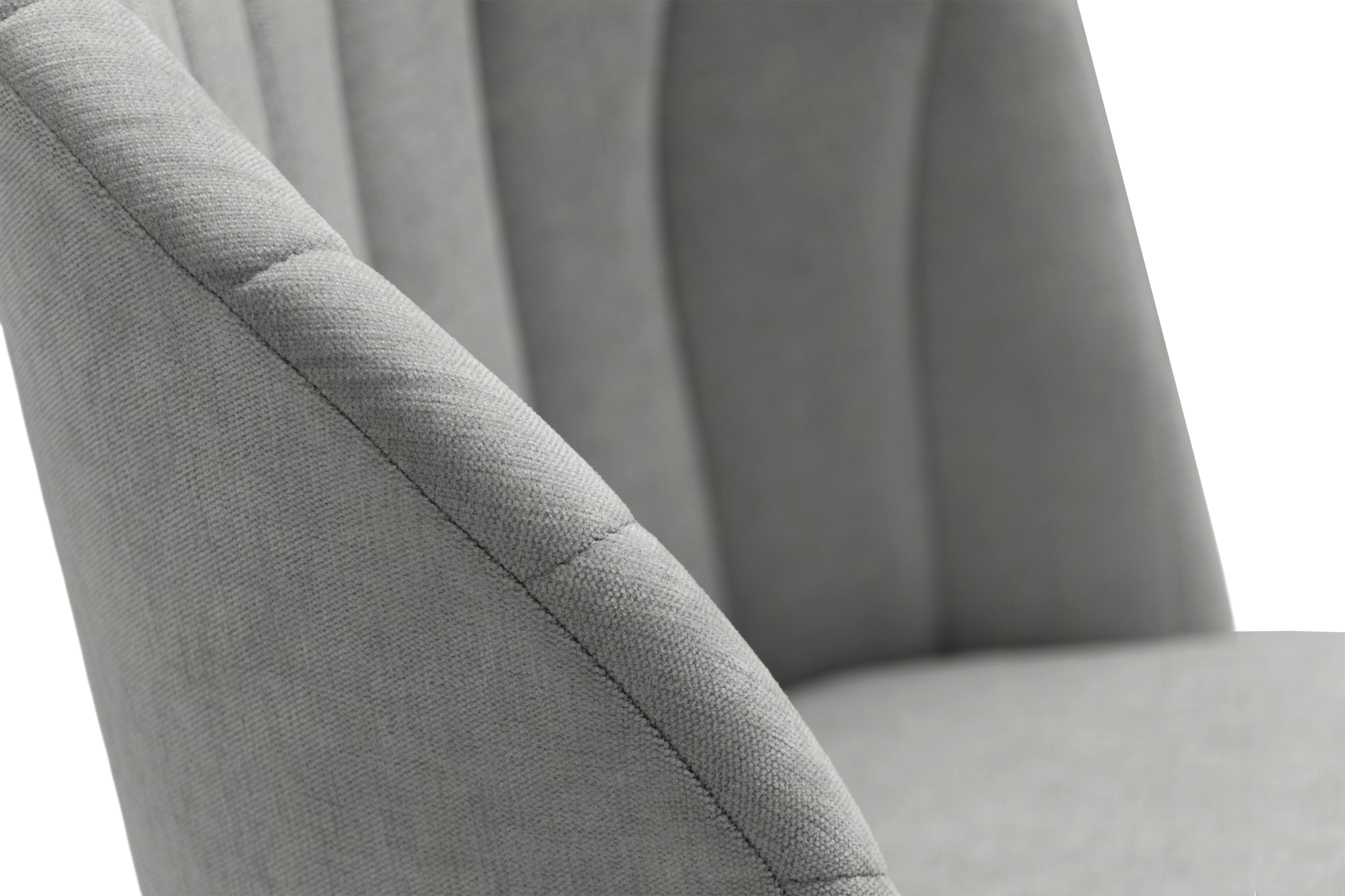 Čalúnená stolička Azarro 2 - sivý šenil Wind 90 / čierne nohy Stolička čalúnená Azarro 2 - šedý šenil Wind 90 / čierny nožičky