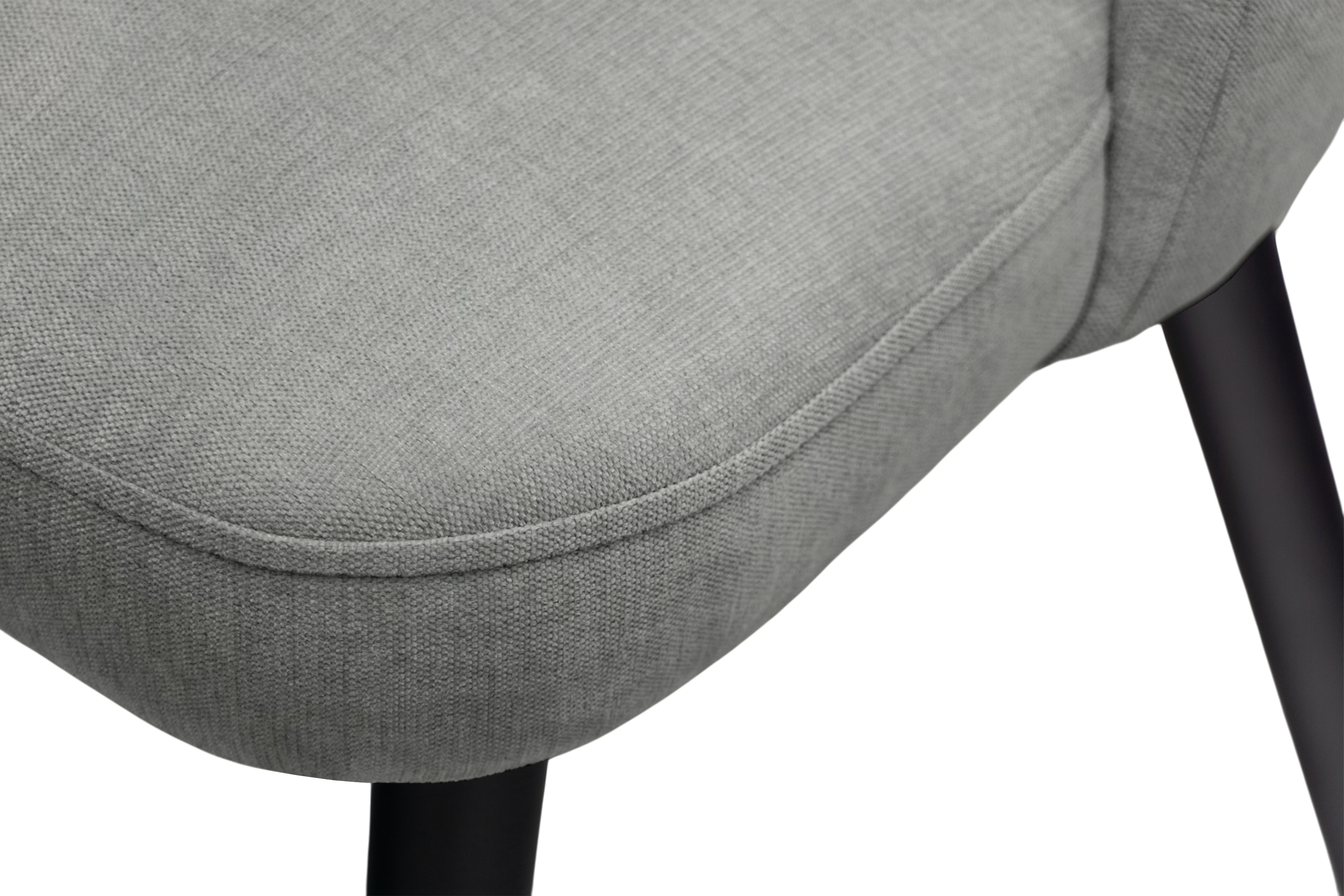 Čalúnená stolička Azarro 2 - sivý šenil Wind 90 / čierne nohy Stolička čalúnená Azarro 2 - šedý šenil Wind 90 / čierny nožičky