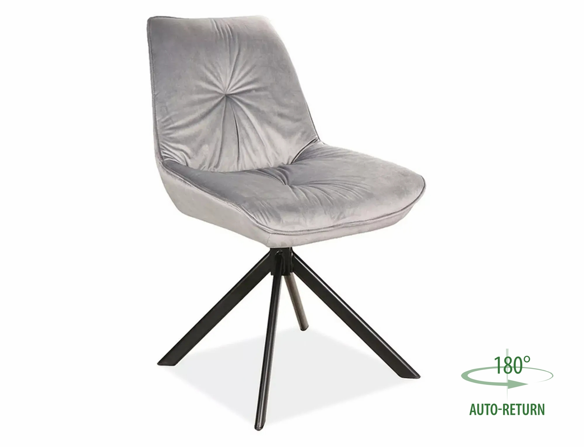 Kreslo BOOGIE I VELVET Čierny rám / šedý BLUVEL 14 Stolička čalúnená boogie i - šedý bluvel 14 / čierny nožičky