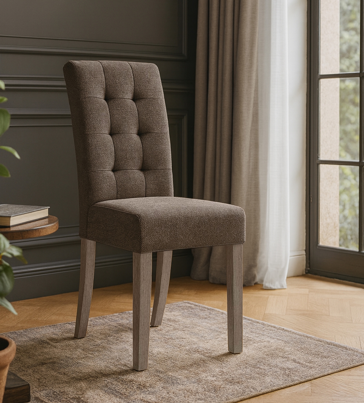 židle čalouněné Castello 4 z drewnianymi nogami - Storm 18 / dub sonoma Tabac židle čalouněné Castello 4 z drewnianymi nogami - Storm 18 / dub sonoma Tabac