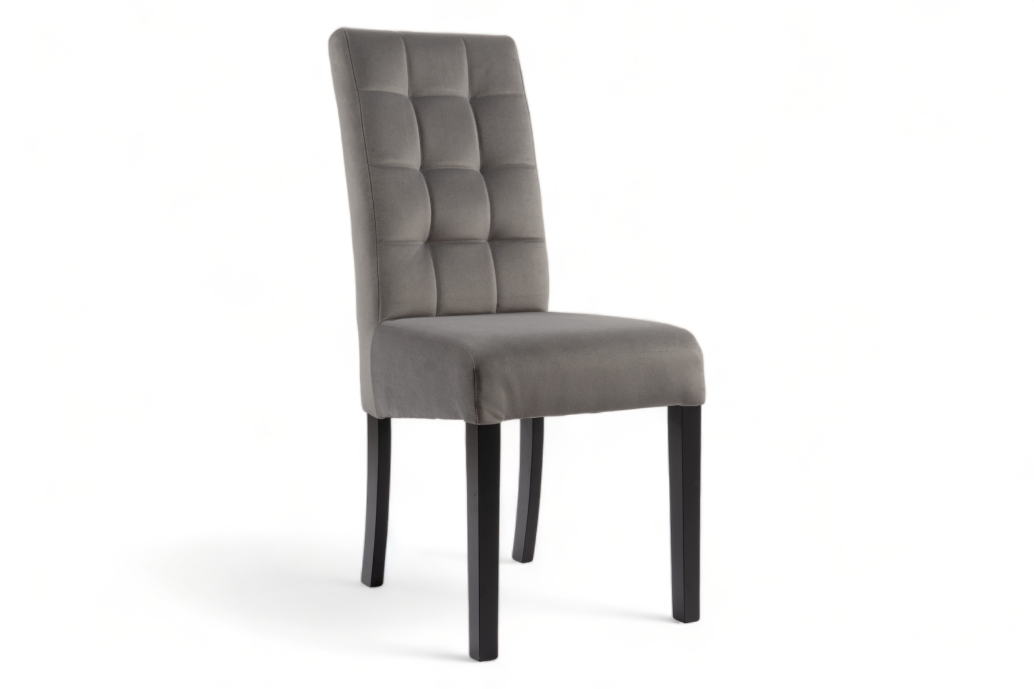 Čalouněná židle Castello 4 - šedá Salvador 17 / černé nožky židle čalouněné Castello 4 z drewnianymi nogami - šedá Salvador 17 / černé nožičky