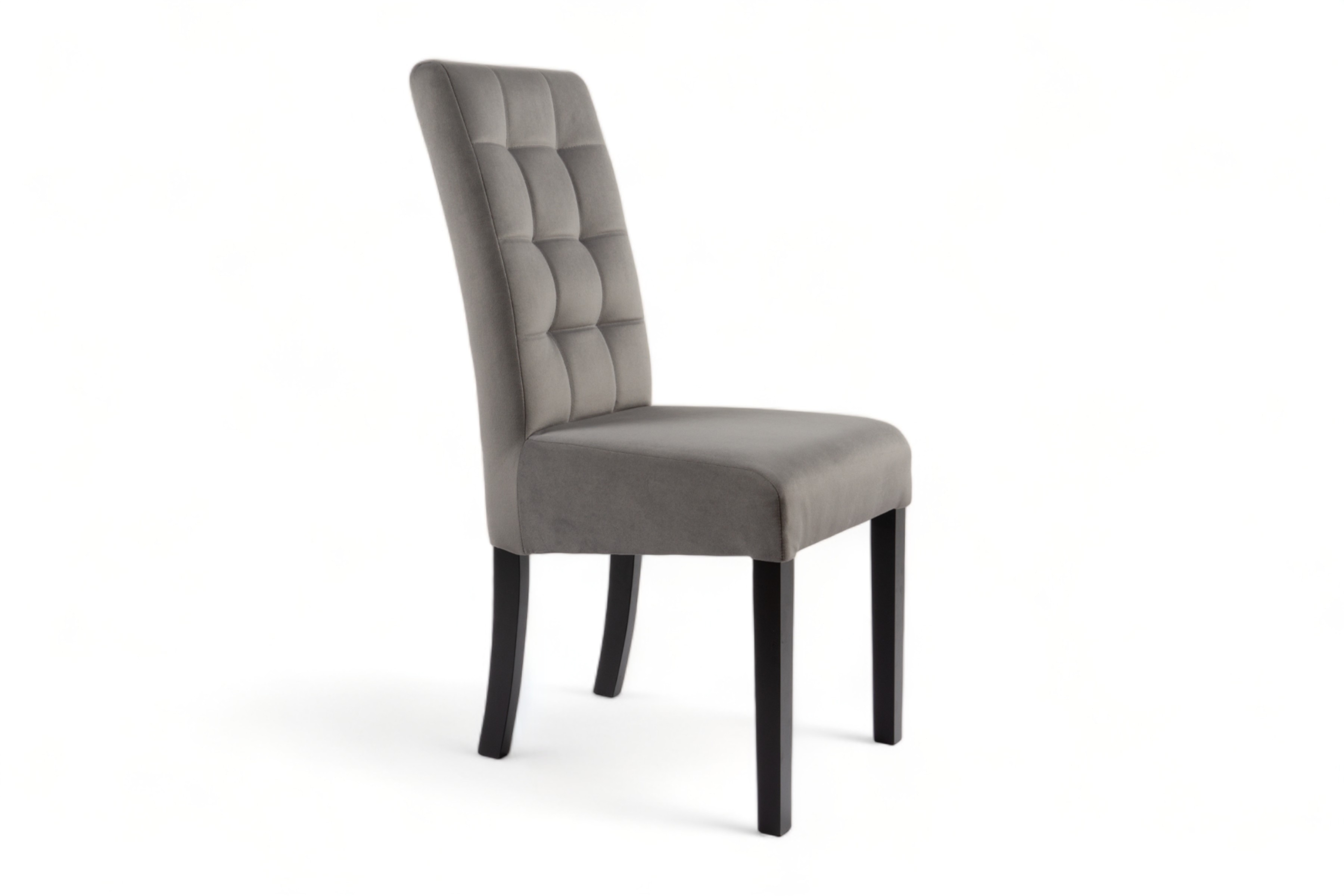 Čalouněná židle Castello 4 - šedá Salvador 17 / černé nožky židle čalouněné Castello 4 z drewnianymi nogami - šedá Salvador 17 / černé nožičky