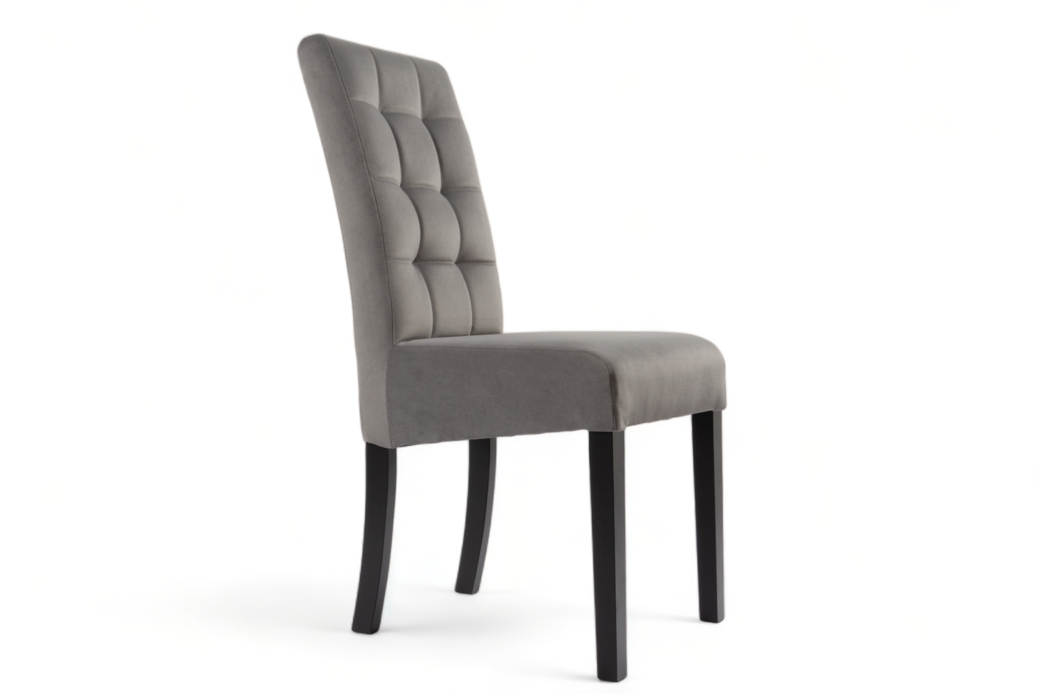 Čalouněná židle Castello 4 - šedá Salvador 17 / černé nožky židle čalouněné Castello 4 z drewnianymi nogami - šedá Salvador 17 / černé nožičky