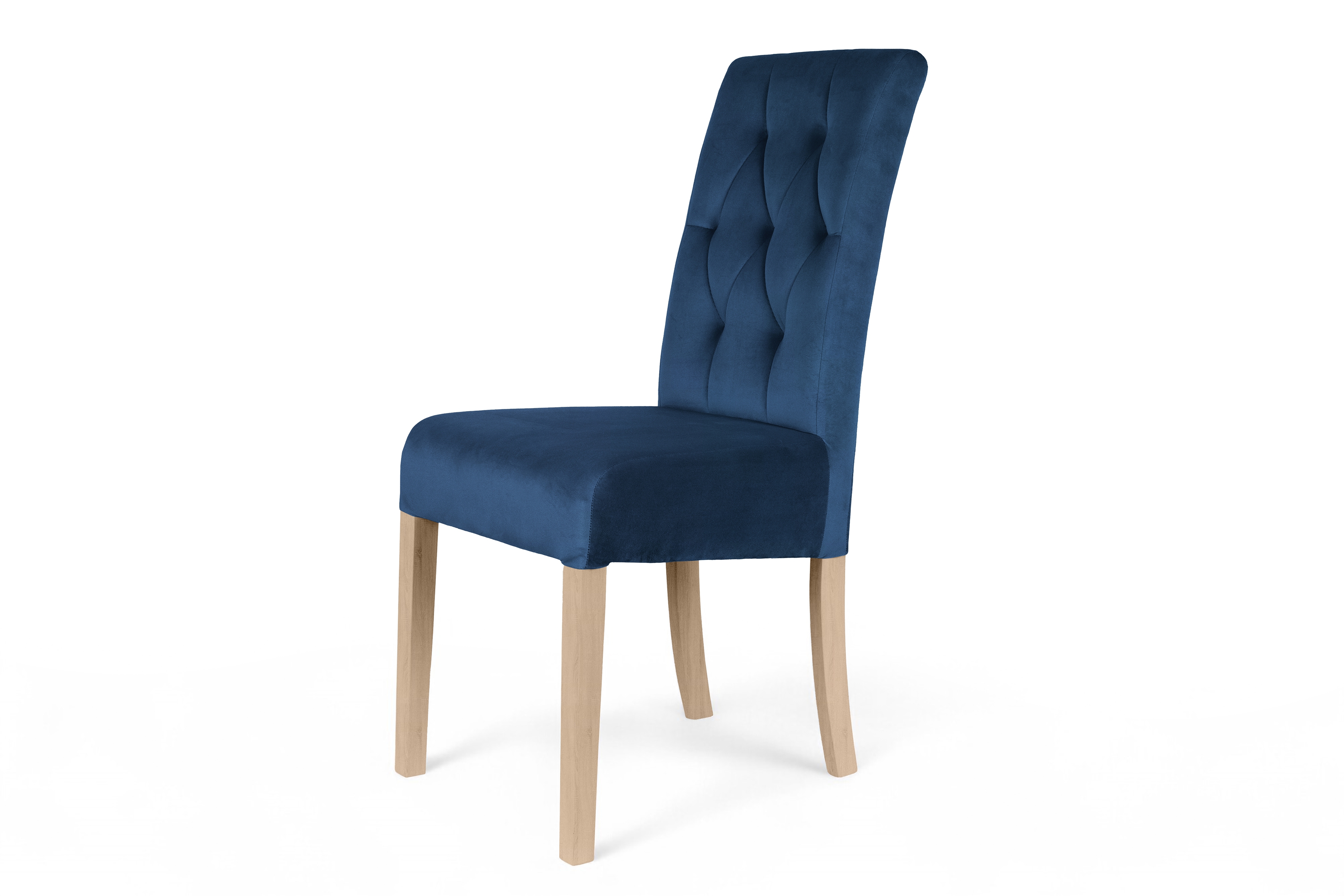 Čalouněná židle Castello 5 - tmavě modrá Salvador 05 / bukové nohy židle čalouněné Castello 5 - námořnická modrá Salvador 05 / Nohy buk