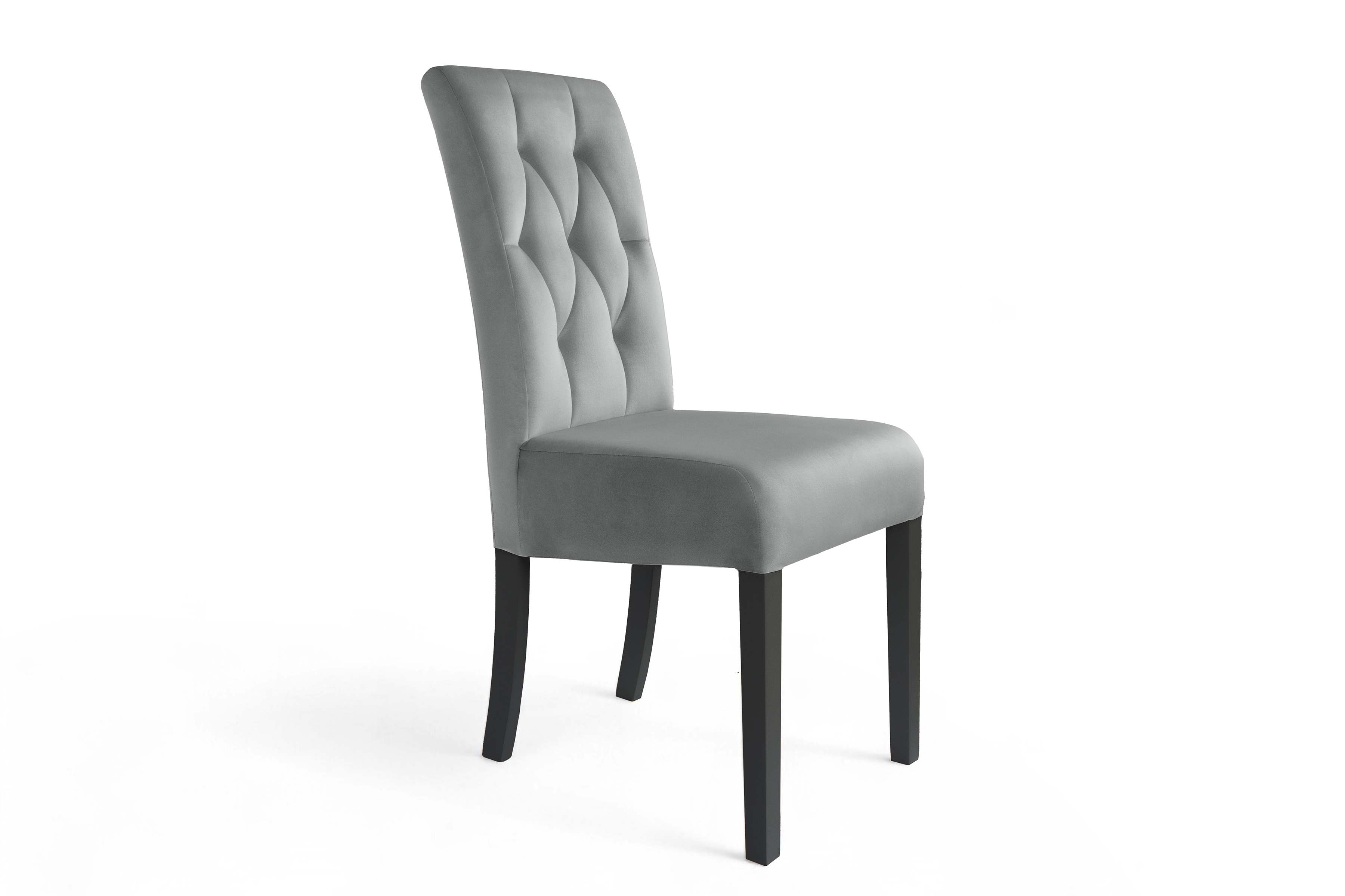 Stolička čalúnená Castello 5 - sivá látka Salvador 17 / čierne nohy Stolička čalúnená Castello 5 - šedý Salvador 17 / čierny nožičky