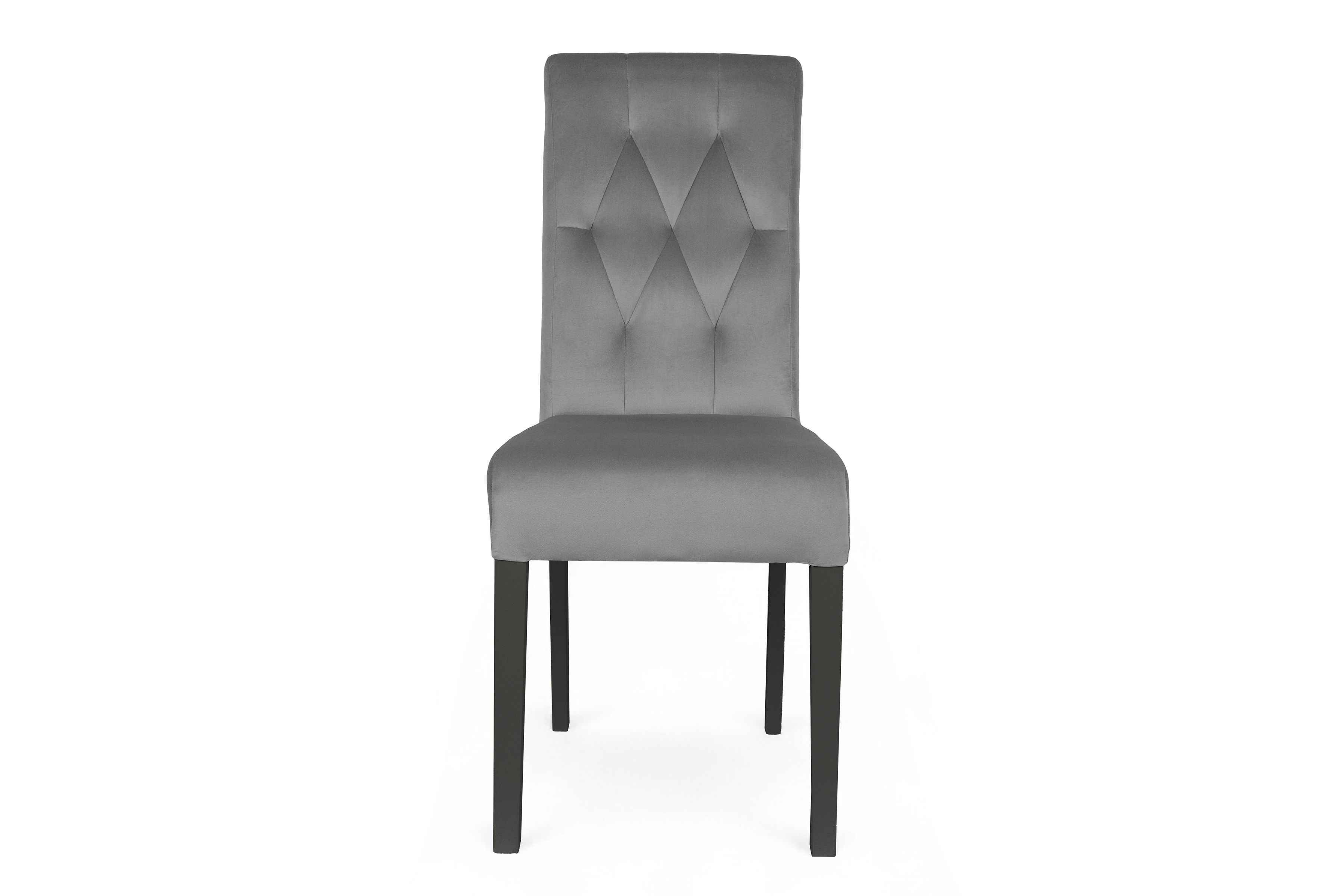 Stolička čalúnená Castello 5 - sivá látka Salvador 17 / čierne nohy Stolička čalúnená Castello 5 - šedý Salvador 17 / čierny nožičky