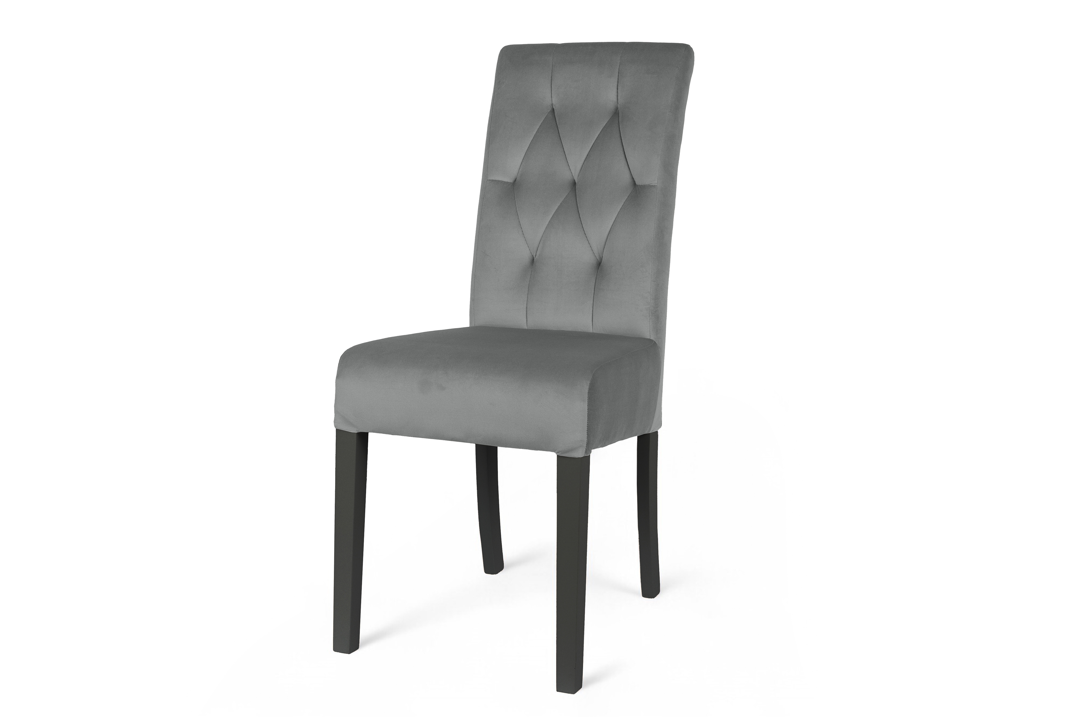 Stolička čalúnená Castello 5 - sivá látka Salvador 17 / čierne nohy Stolička čalúnená Castello 5 - šedý Salvador 17 / čierny nožičky