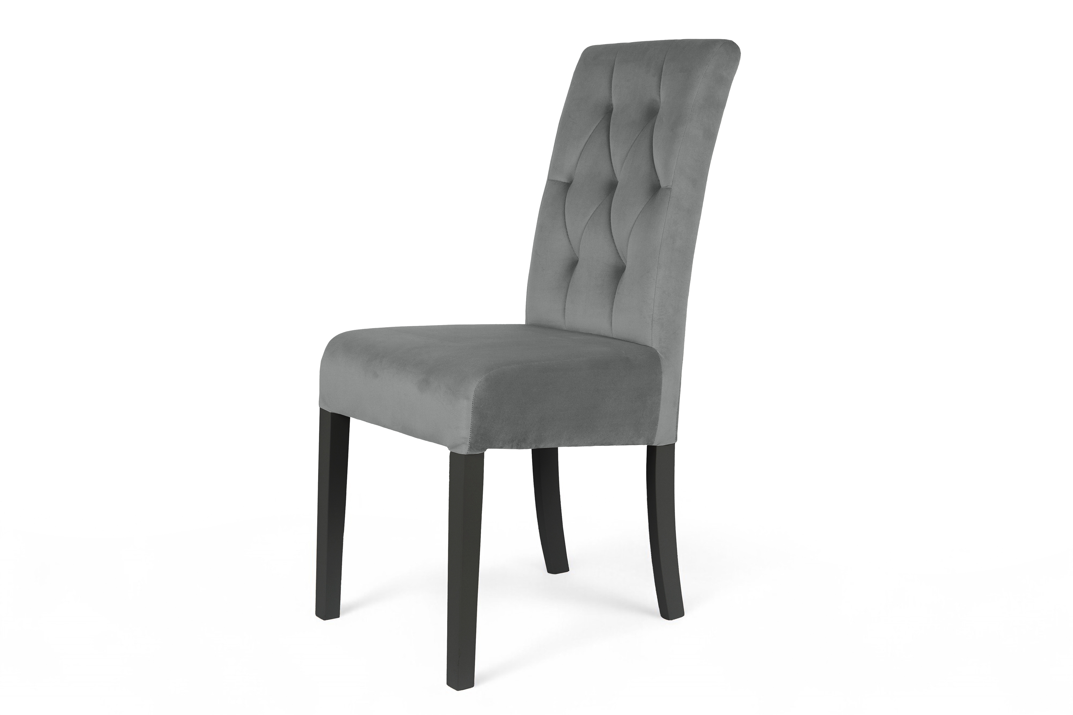 Stolička čalúnená Castello 5 - sivá látka Salvador 17 / čierne nohy Stolička čalúnená Castello 5 - šedý Salvador 17 / čierny nožičky