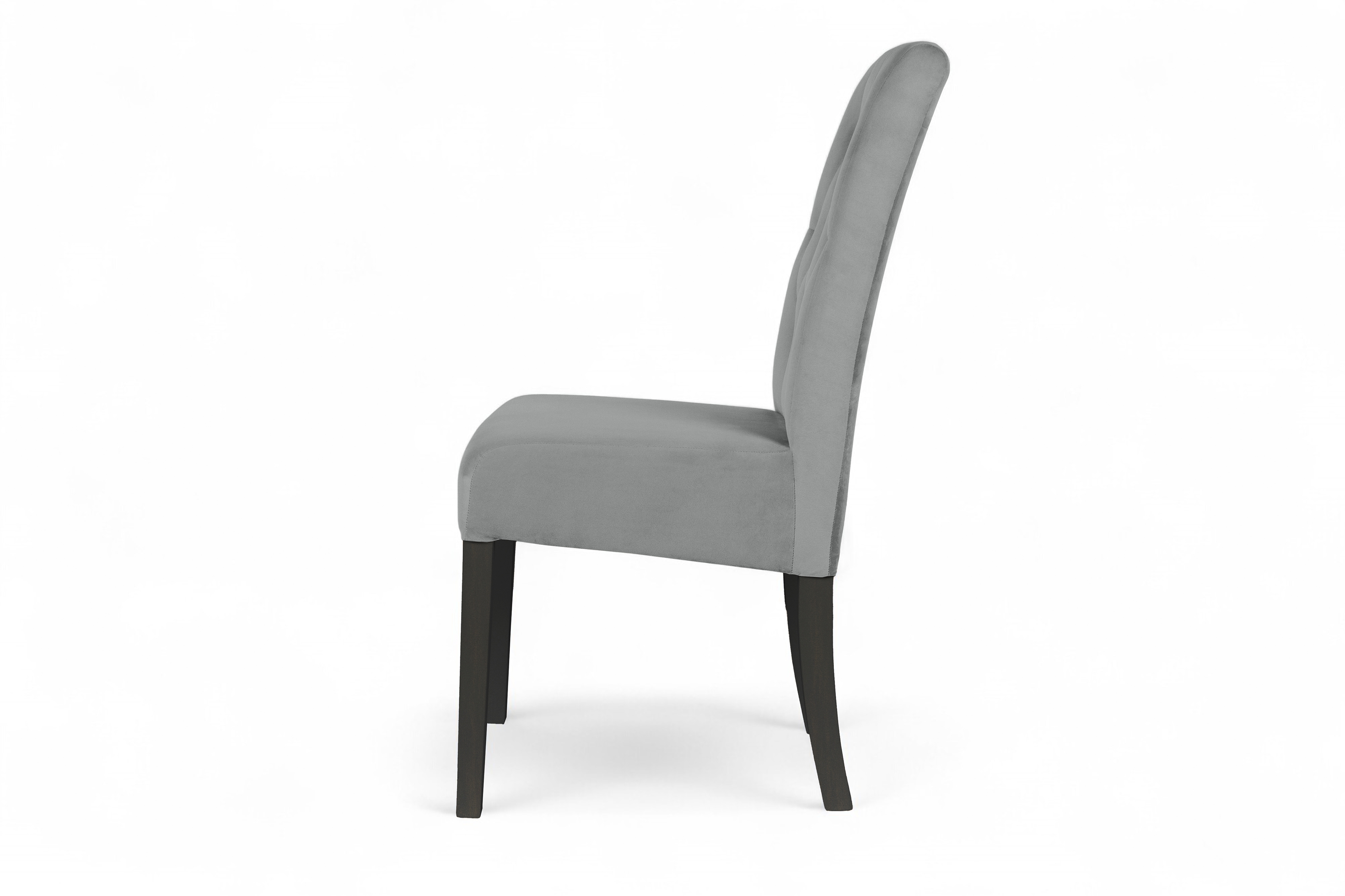 Stolička čalúnená Castello 5 - sivá látka Salvador 17 / čierne nohy Stolička čalúnená Castello 5 - šedý Salvador 17 / čierny nožičky