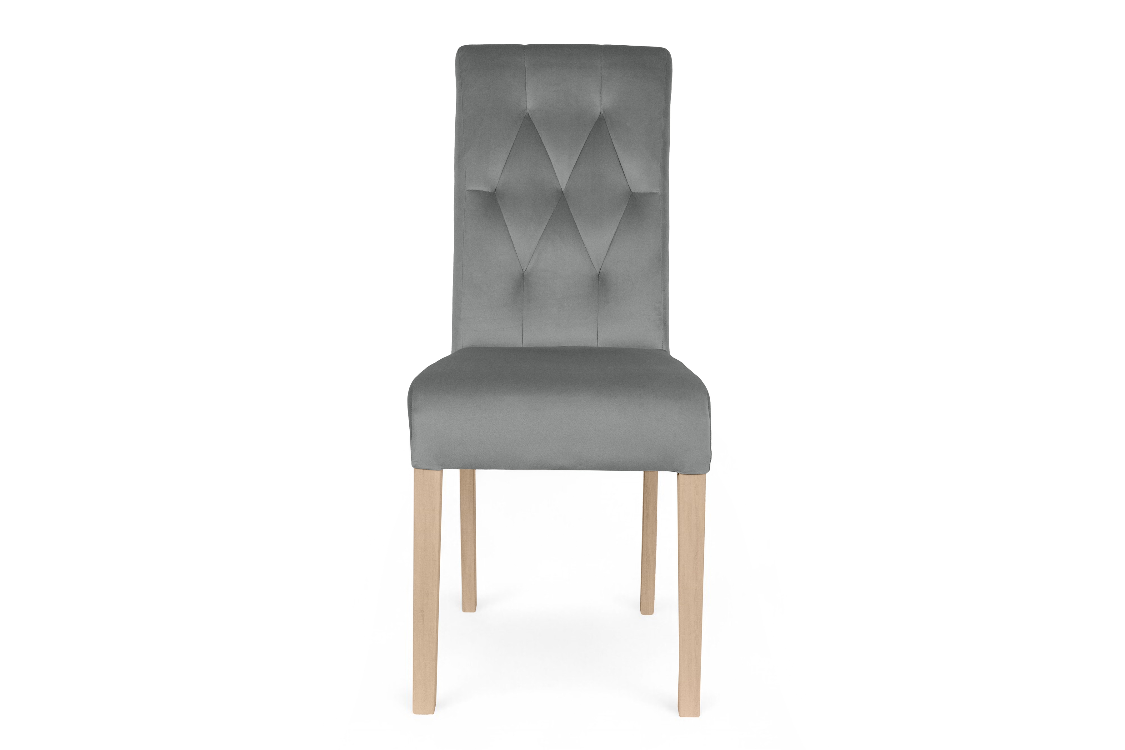 Stolička čalúnená Castello 5 - sivá látka Salvador 17 / bukové nohy Stolička čalúnená Castello 5 - šedý Salvador 17 / nožičky buk