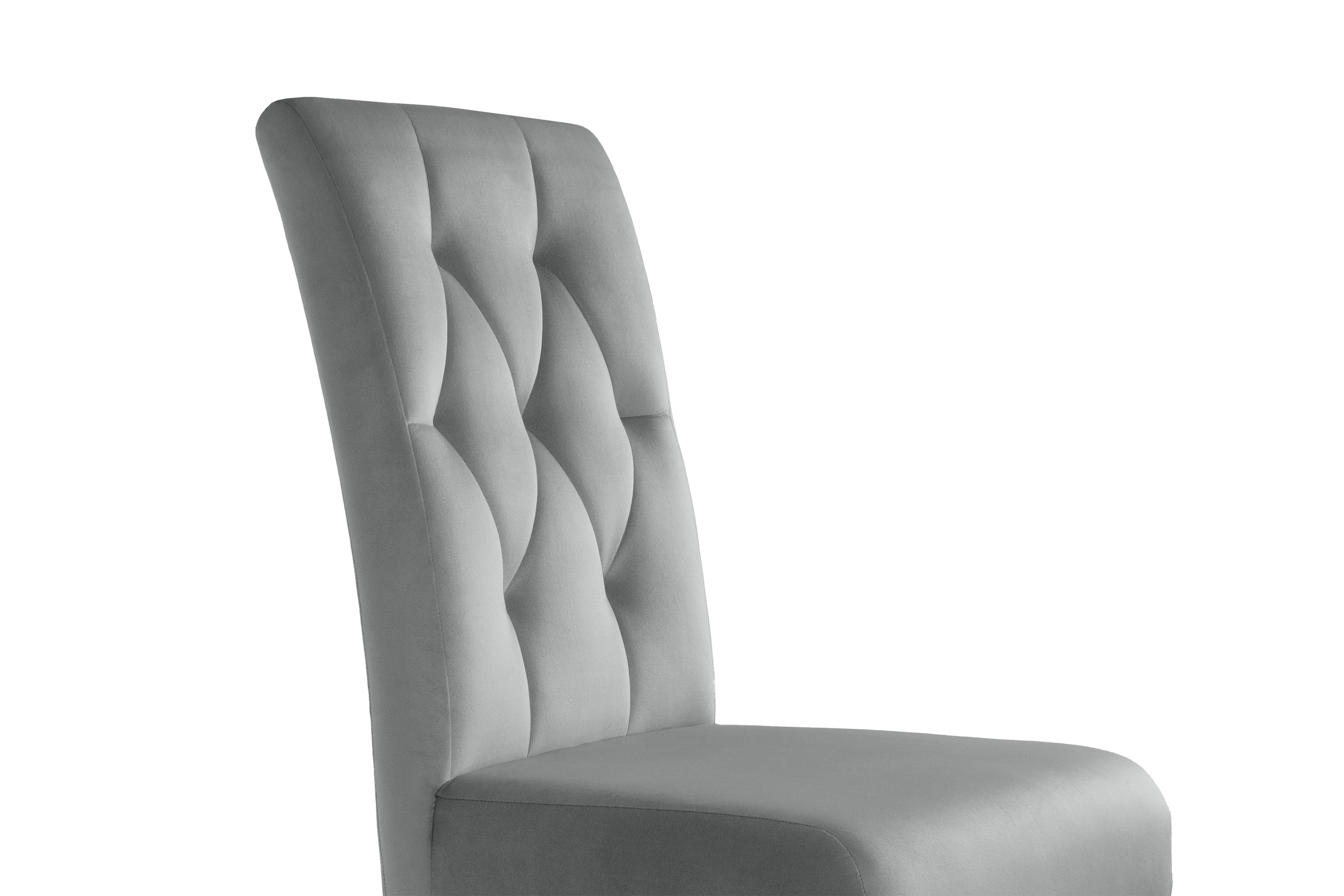 Stolička čalúnená Castello 5 - sivá látka Salvador 17 / bukové nohy Stolička čalúnená Castello 5 - šedý Salvador 17 / nožičky buk