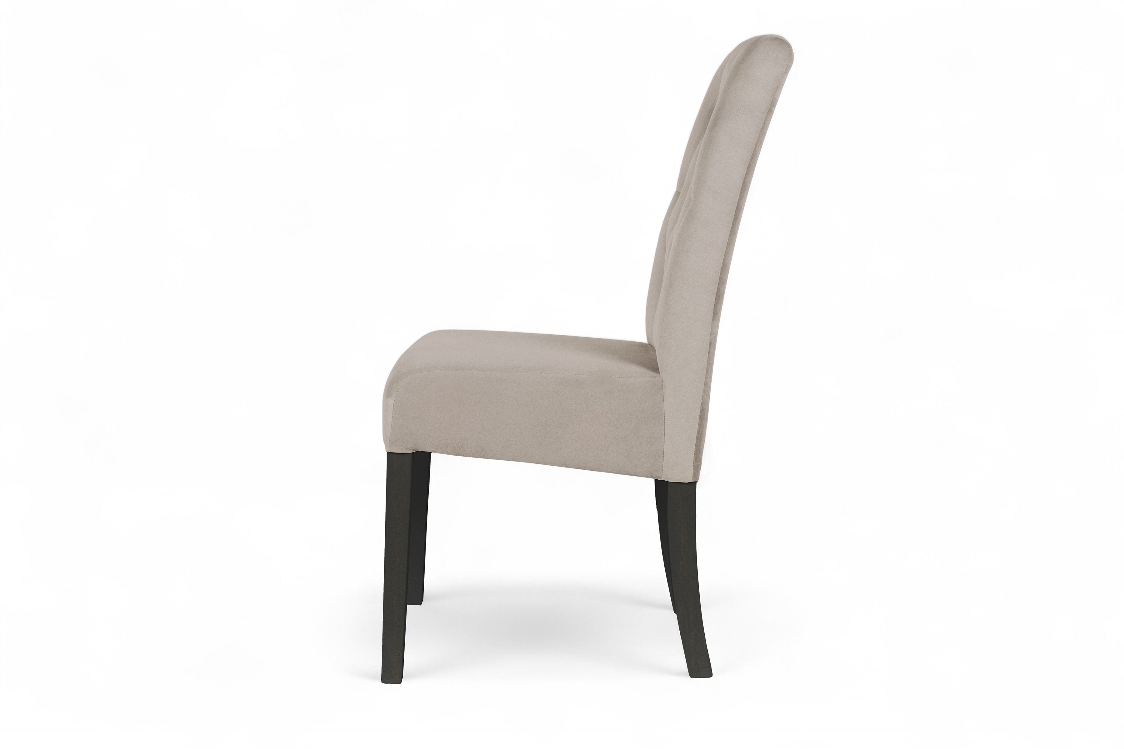 Stolička čalúnená Castello 5 - béžová látka Salvador 02 / čierne nohy Stolička čalúnená Castello 5 z drewnianymi nogami - Béžová Salvador 02 / čierny nožičky