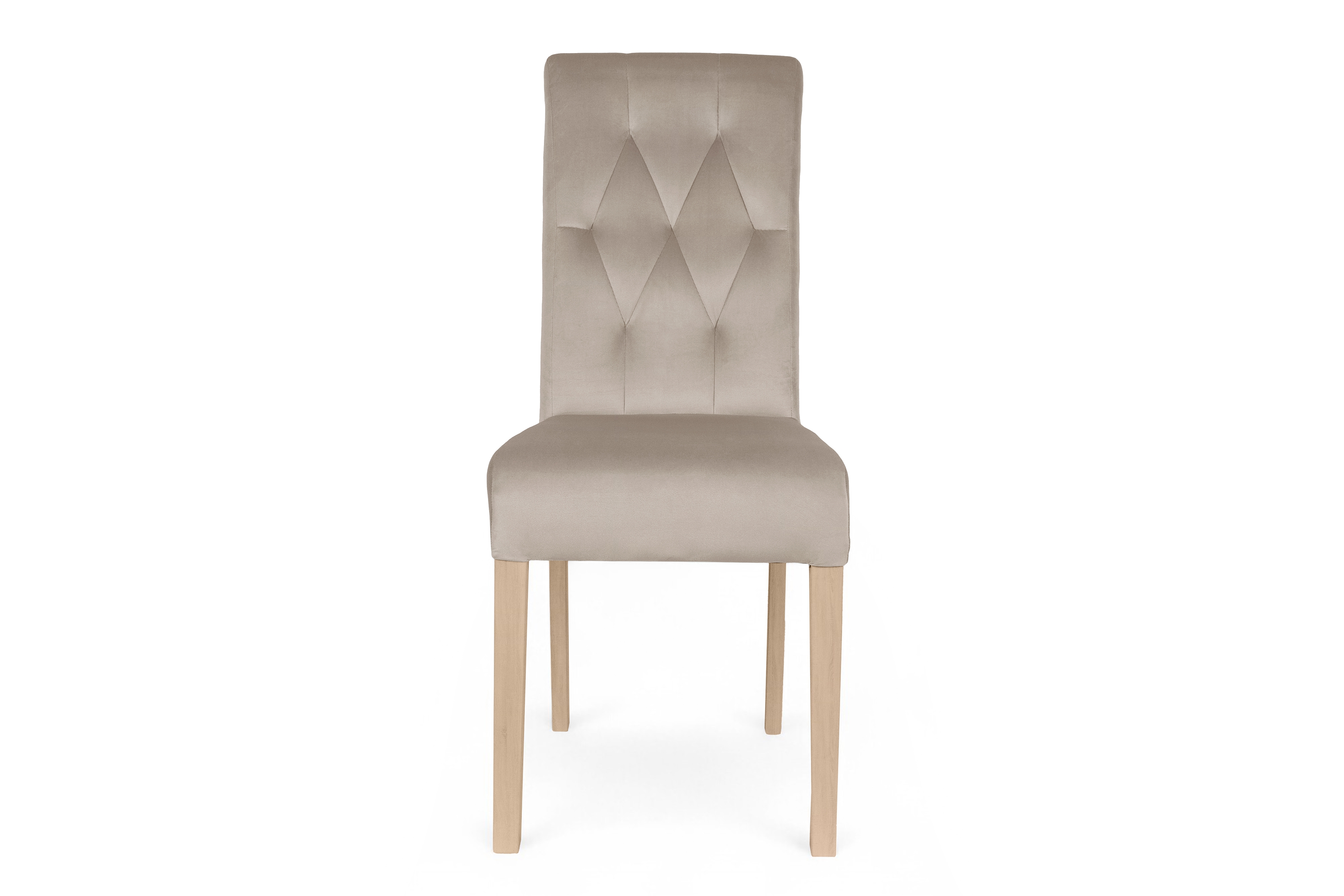 Stolička čalúnená Castello 5 - béžová látka Salvador 02 / bukové nohy Stolička čalúnená Castello 5 z drewnianymi nogami - Béžová Salvador 02 / nožičky buk
