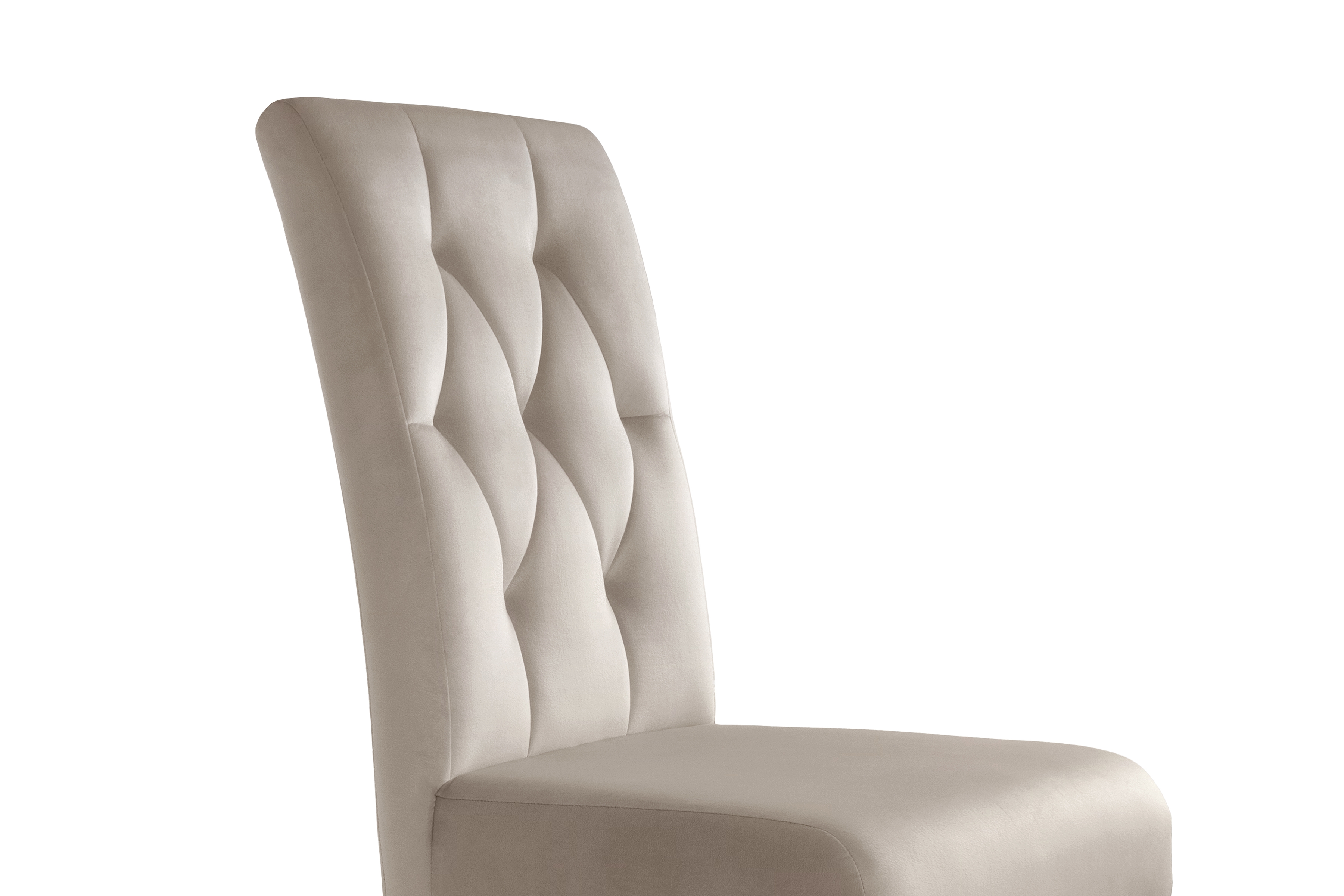 Stolička čalúnená Castello 5 - béžová látka Salvador 02 / bukové nohy Stolička čalúnená Castello 5 z drewnianymi nogami - Béžová Salvador 02 / nožičky buk