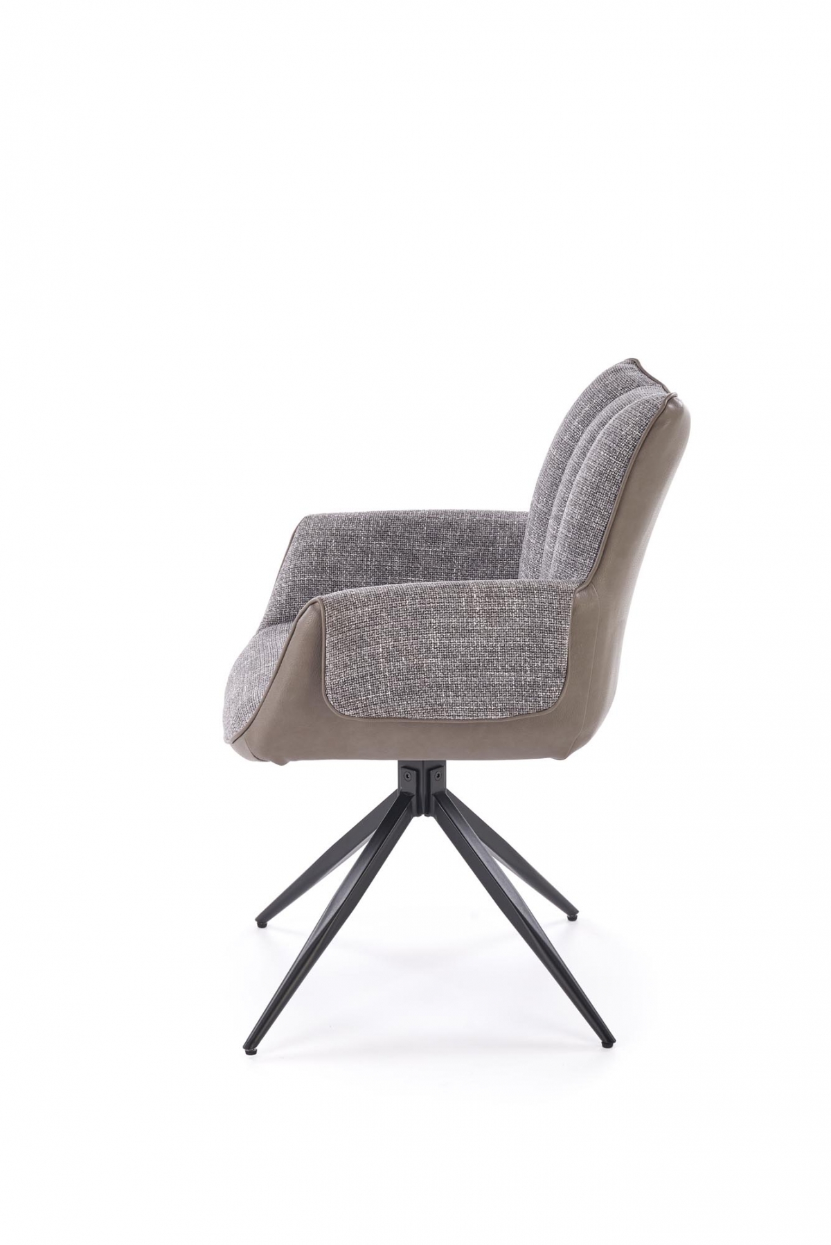 Otočné čalouněné křeslo Denaro - šedá židle čalouněné Denaro obrotowe - popelavá