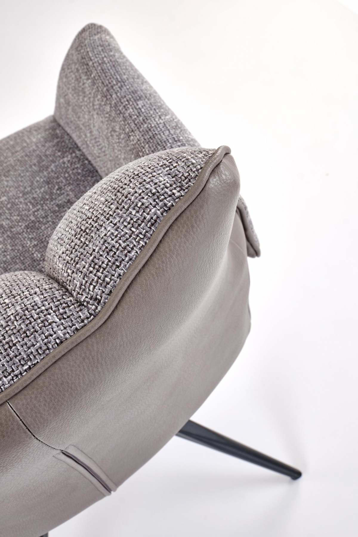 Otočné čalouněné křeslo Denaro - šedá židle čalouněné Denaro obrotowe - popelavá